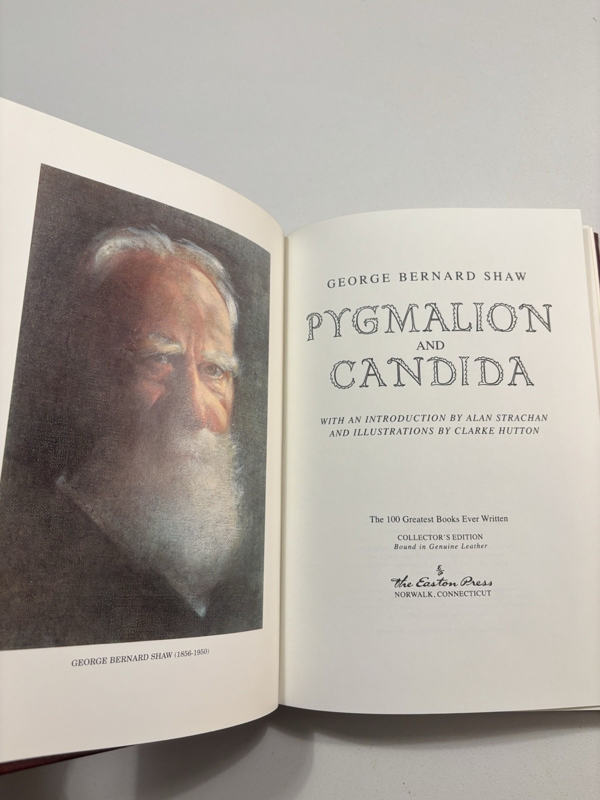 Easton Press Pygmalion and Candida George Bernard Shaw Leather Bound Illustrated
