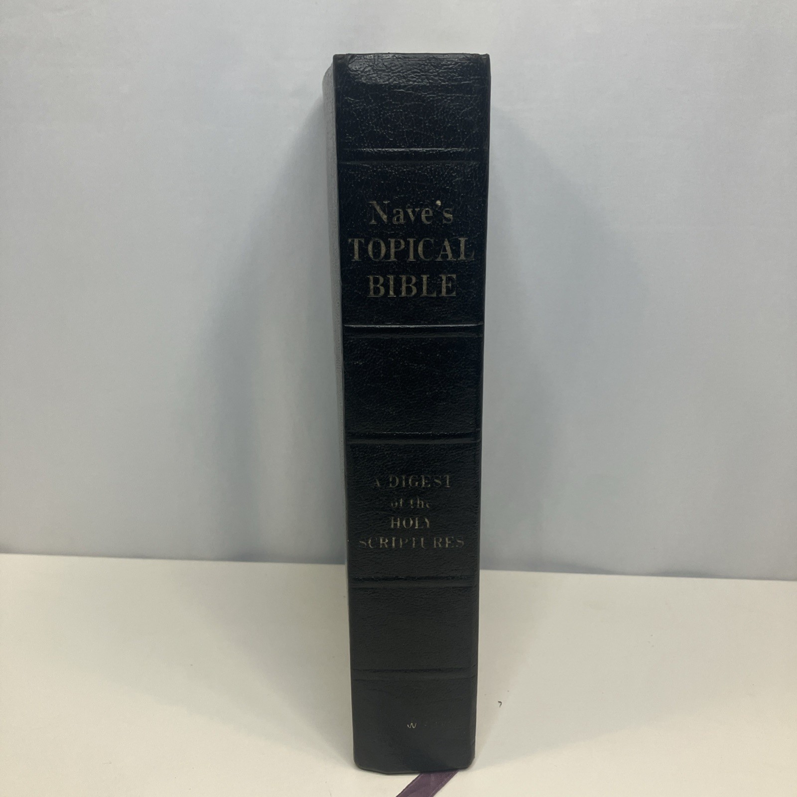 Nave’s Topical Bible Digest Black Leather Bound Thumb Indexed 1962 Southwestern