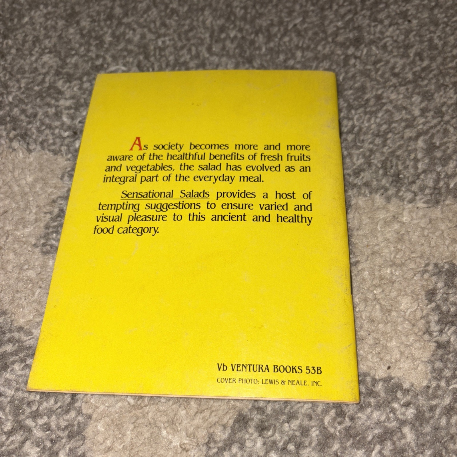 Vintage 1982 300 Sensational Salads Recipe Book by Lucinda Hollace Berry
