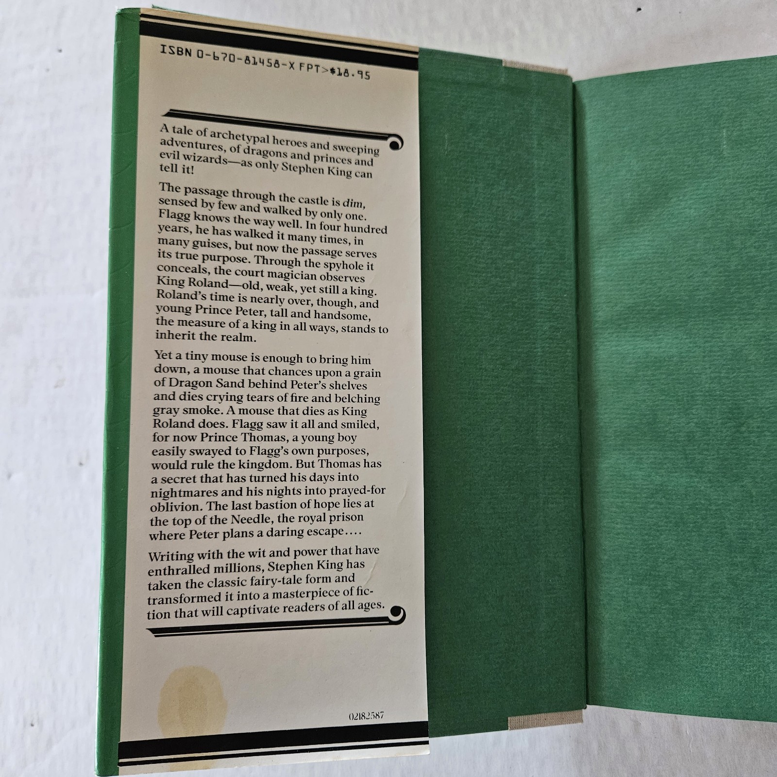 The Eyes of the Dragon by Stephen King 1987 True First Edition 1st Printing HCDJ