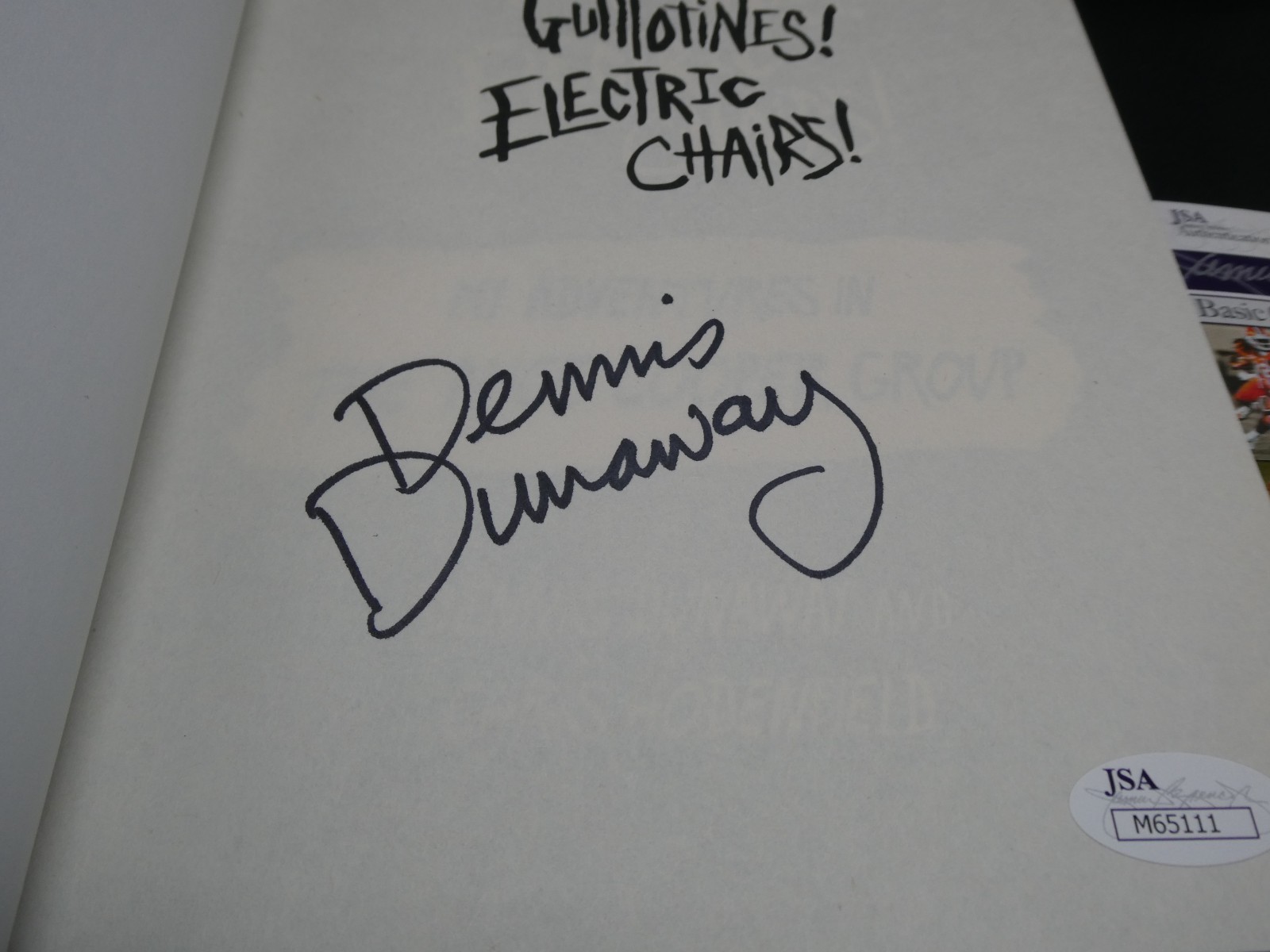 Dennis Dunaway Signed Snakes Guillotines Alice Cooper Hardback Book JSA #M65111