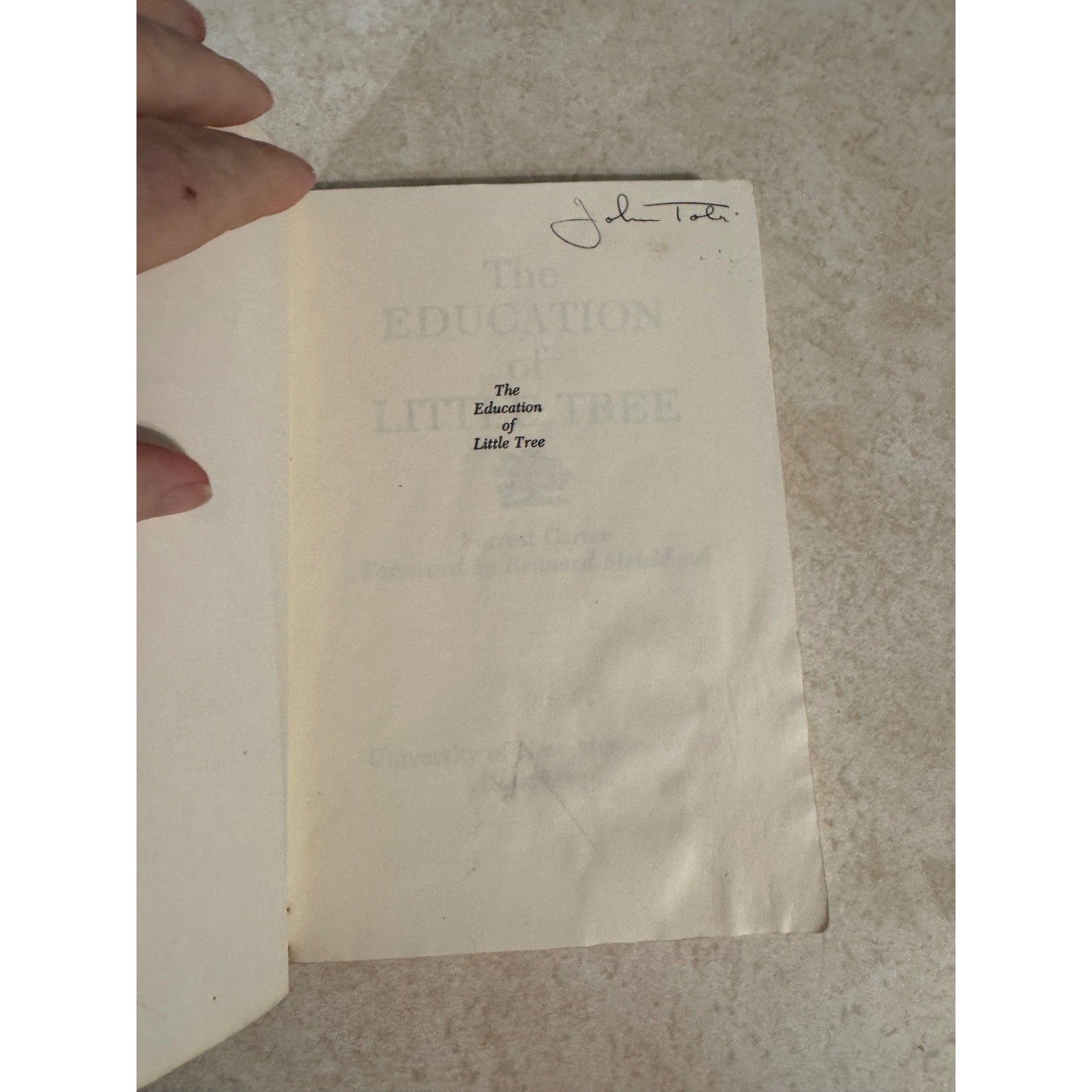 The Education of Little Tree Forrest Carter 1986 UNM Press Paperback ABBY Award