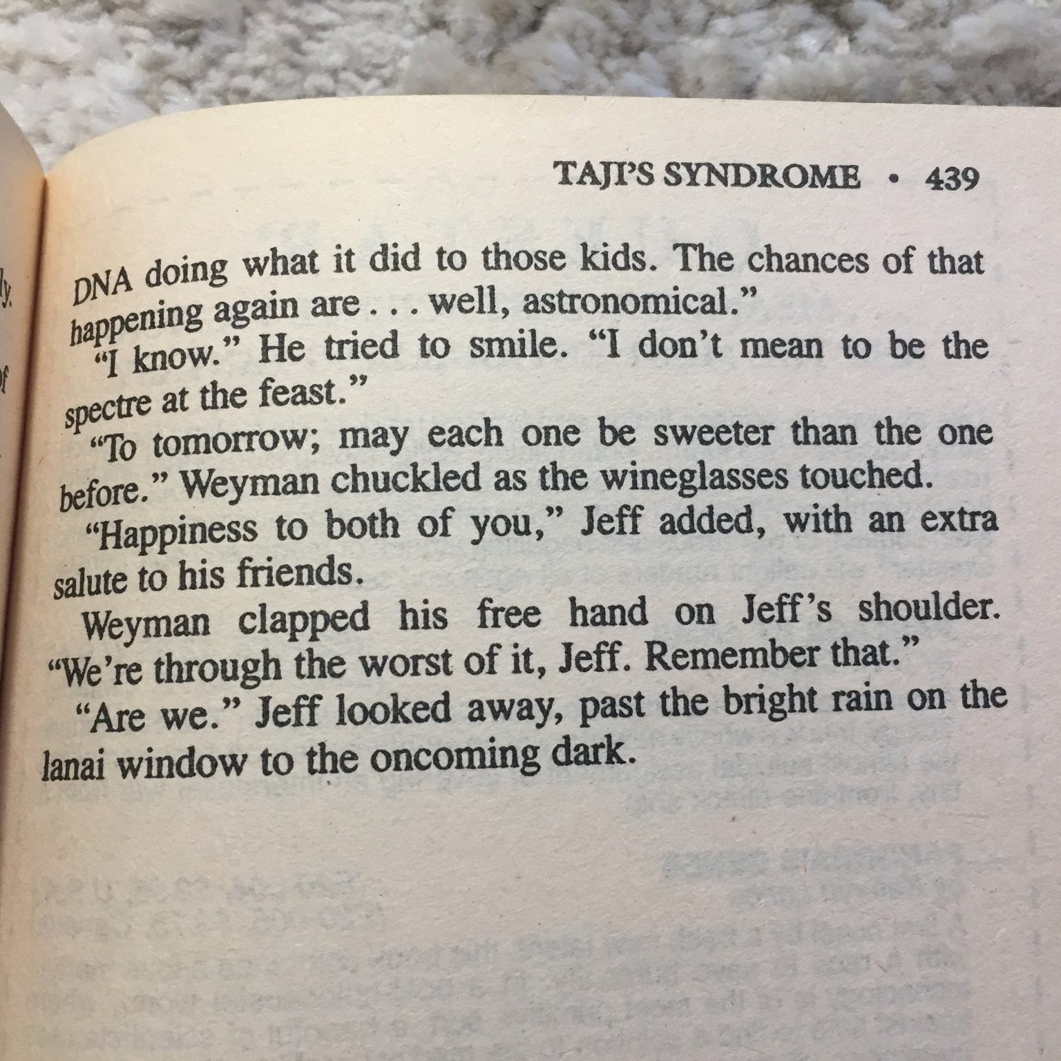 Taji’s Syndrome Chelsea Quinn Yarbro 1988 Popular Library Medical Thriller