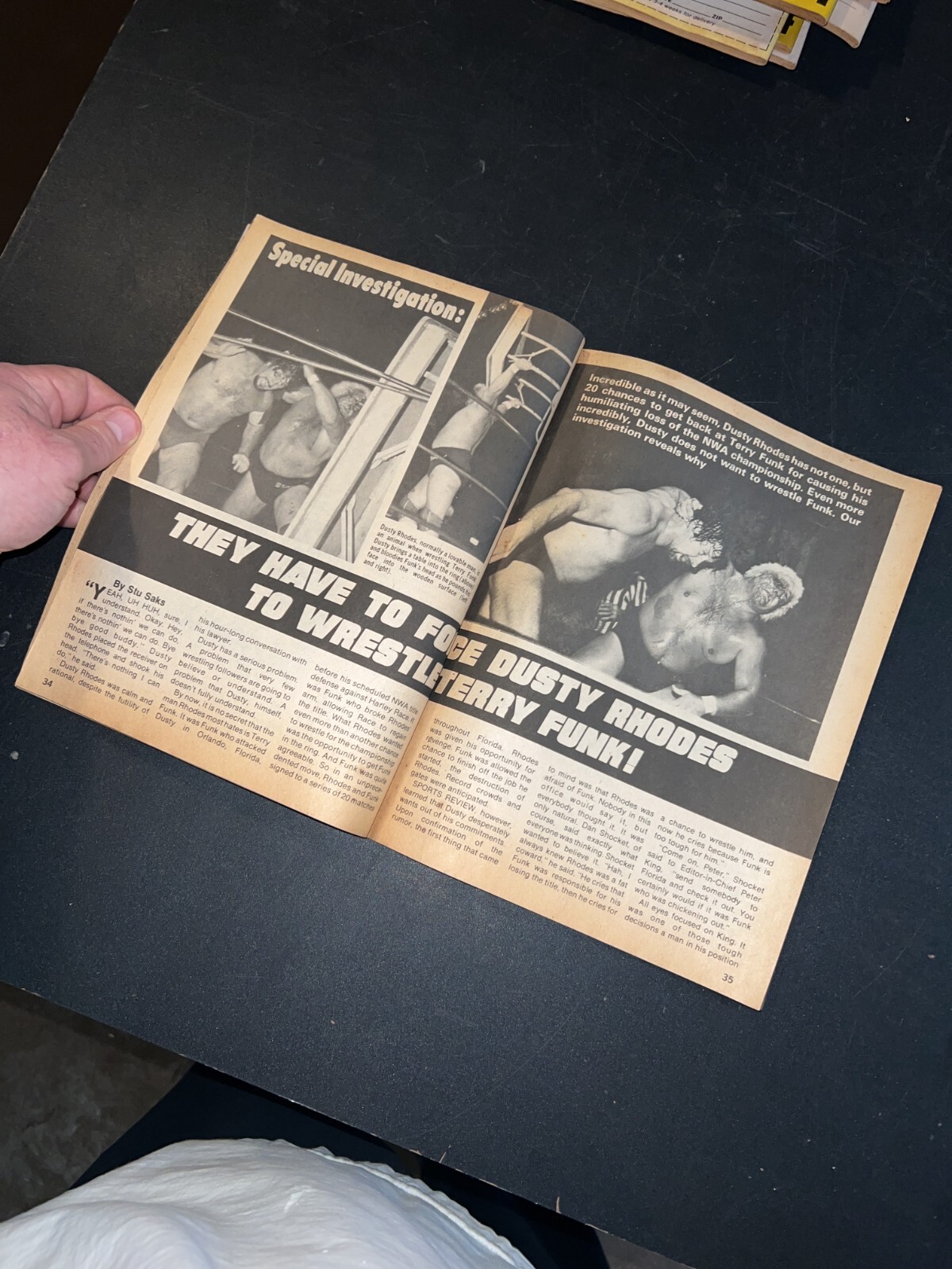 Sports Review Wrestling Magazine February 1980 Dusty Rhodes Cover NWA WWF WCCW