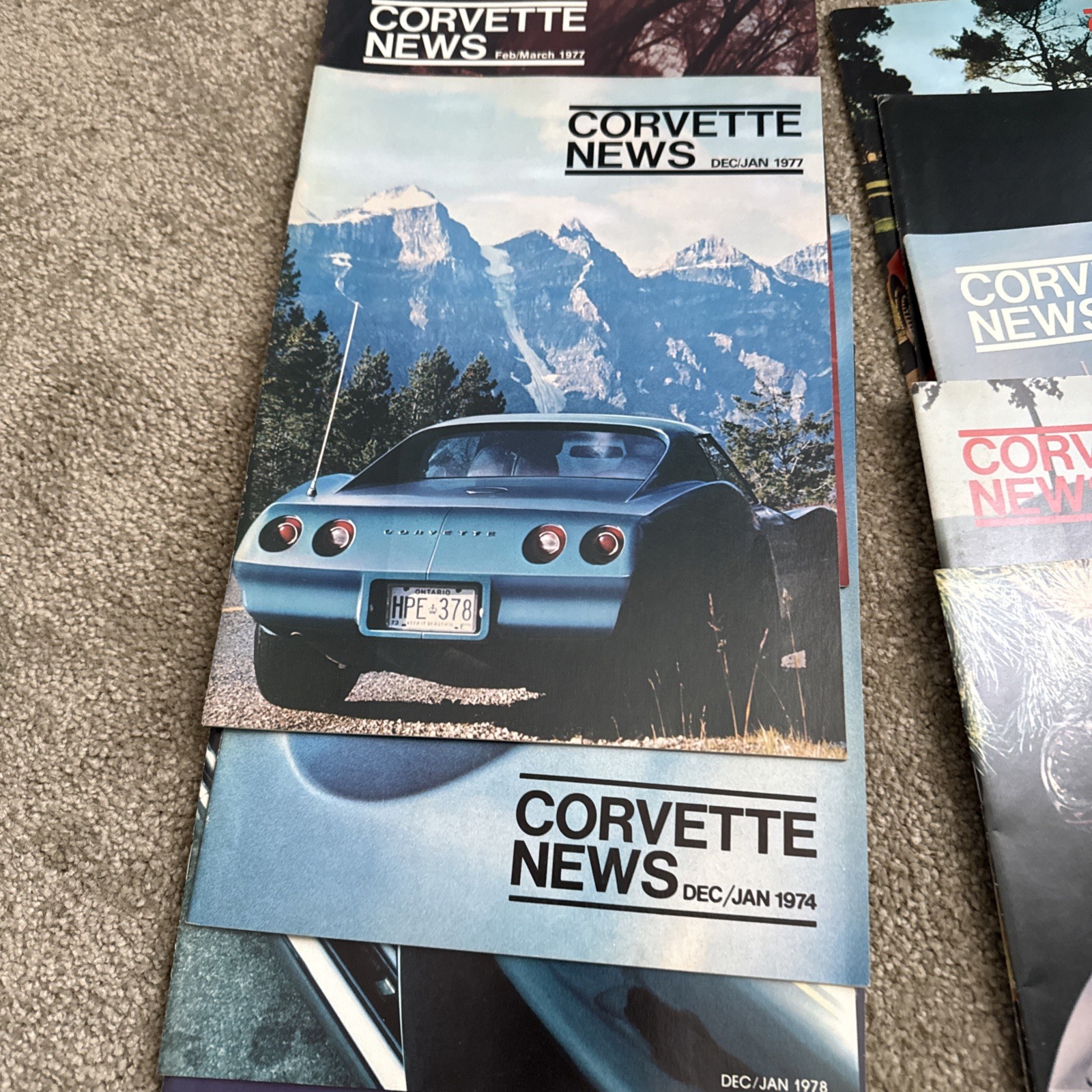 Lot of 59 Corvette News Magazine from 1970- 1979 Mixed Issues Not Complete