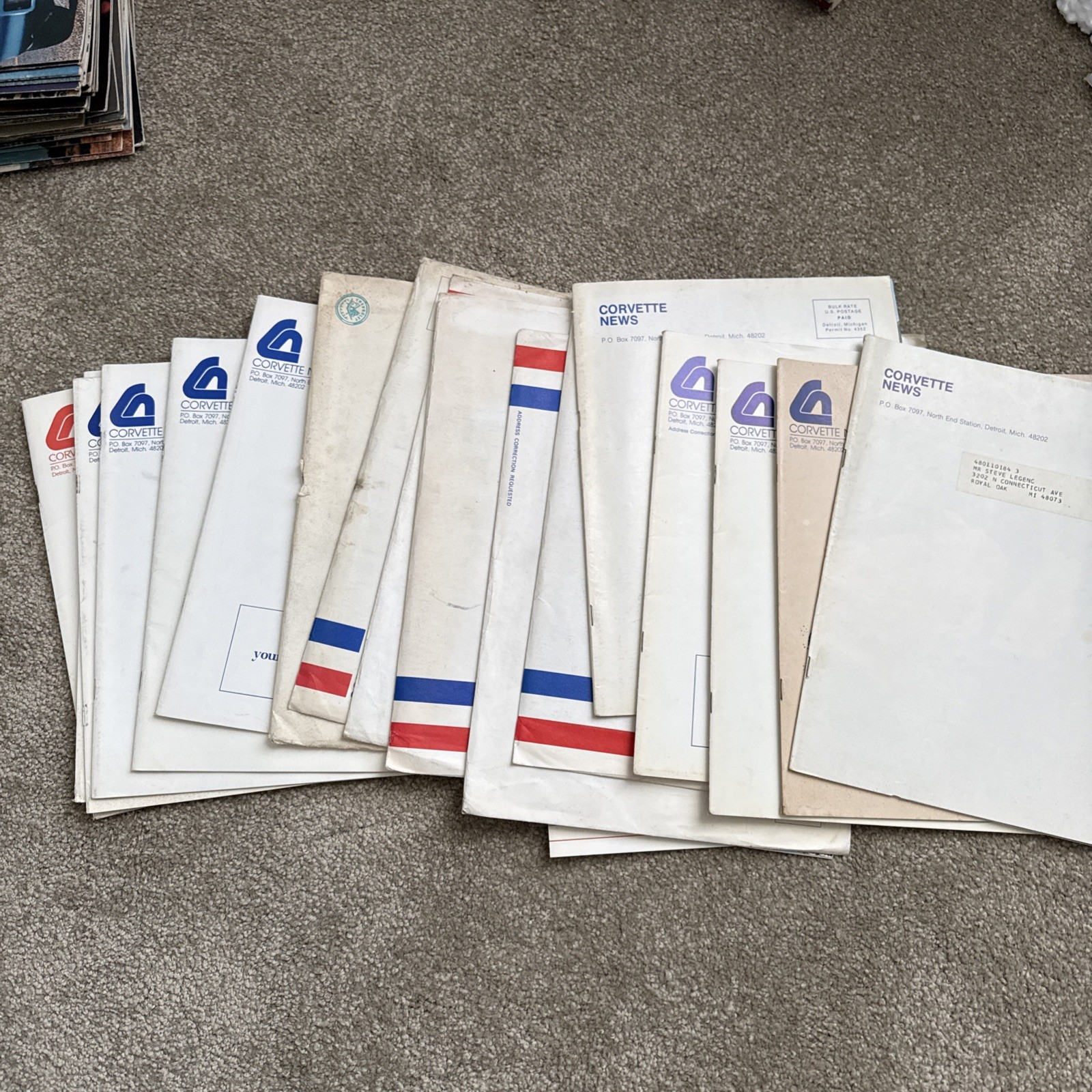 Lot of 59 Corvette News Magazine from 1970- 1979 Mixed Issues Not Complete