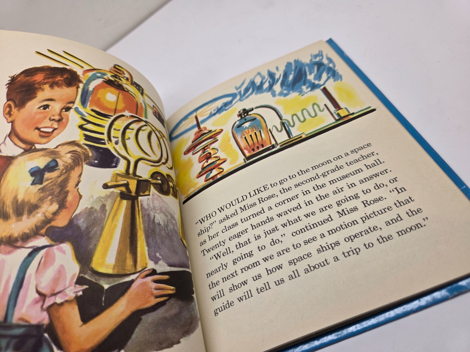 Vintage 1952 Space Ship To The Moon Hardcover Book Rand Mcnally