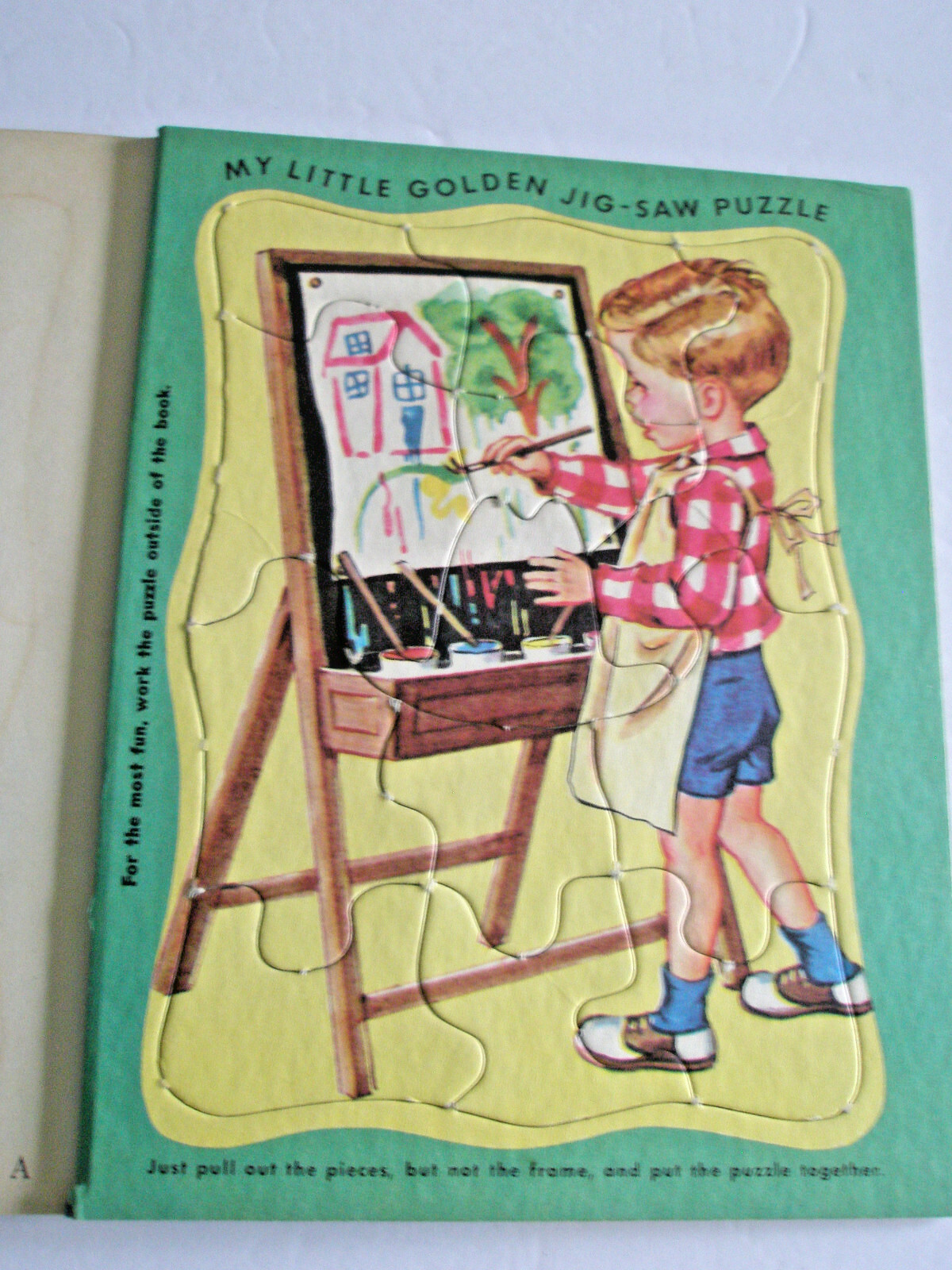 Little Golden Book Jerry At School Complete Puzzle “A” 1st Edition 1950 #94