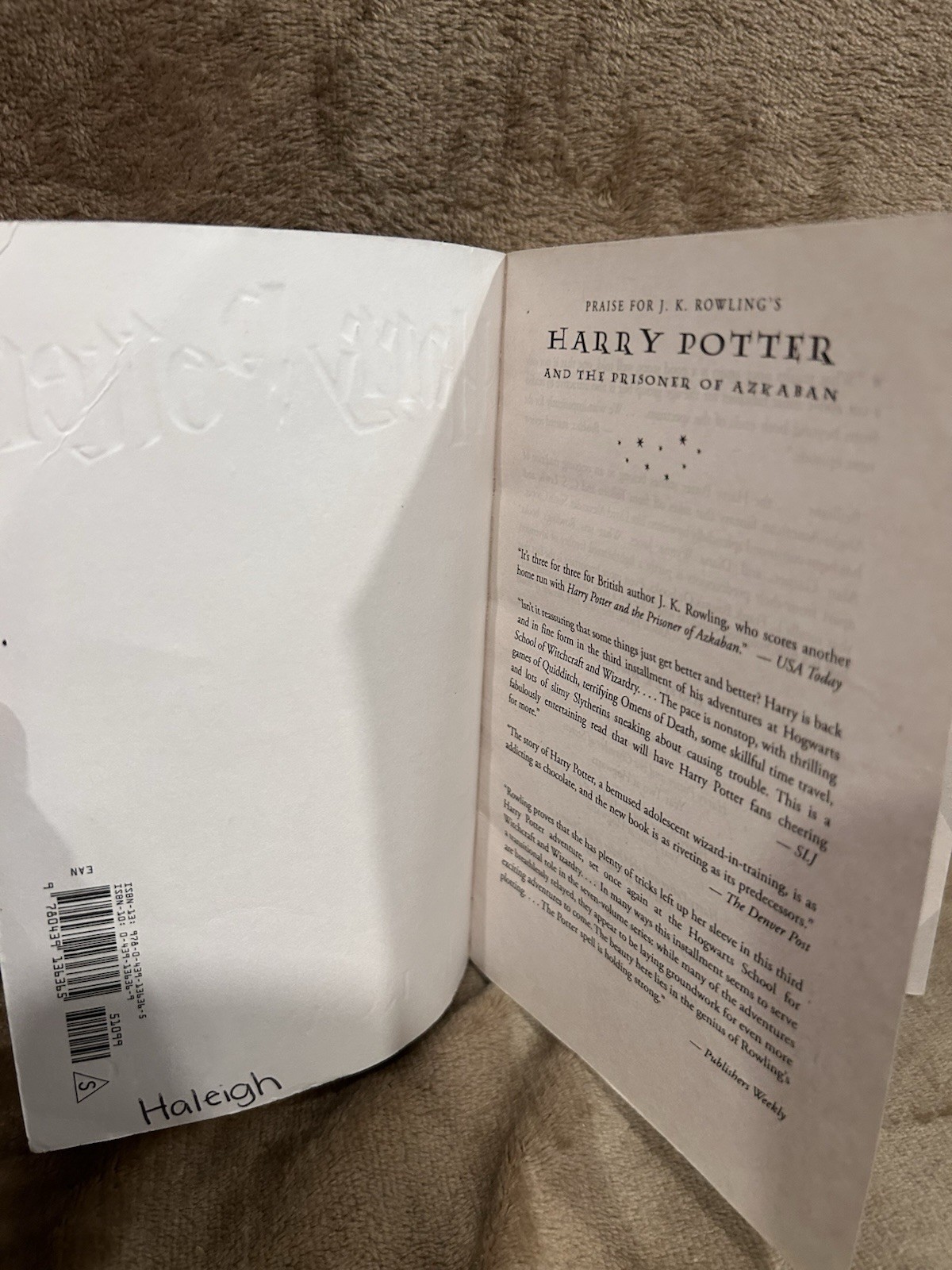 Harry Potter 5 Book Set 1-4, 6-7 Slightly Creased Slightly Withered