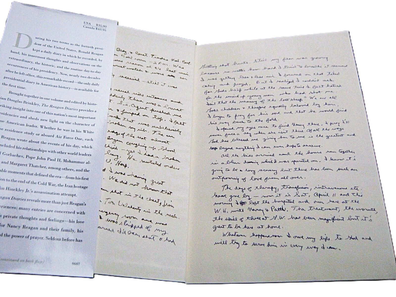The Reagan Diaries ~ Ronald Reagan & Douglas Brinkley-SUPERB Hardcover Free Ship