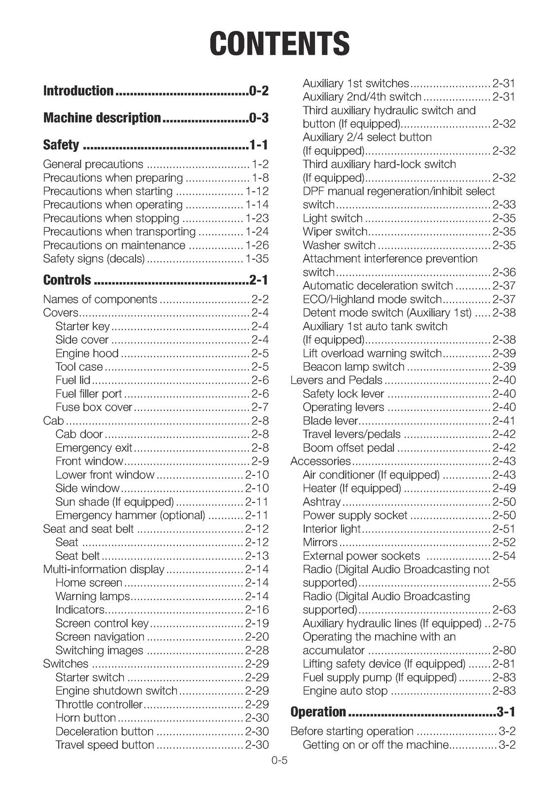 TAKEUCHI TB280FR EXCAVATOR OPERATORS MANUAL EXTRA-DUTY SPIRAL SECURED, TOUGH FRO