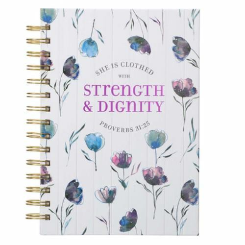 Christian Art Gifts Journal w/Scripture She is Clothed with Strength and Dig…