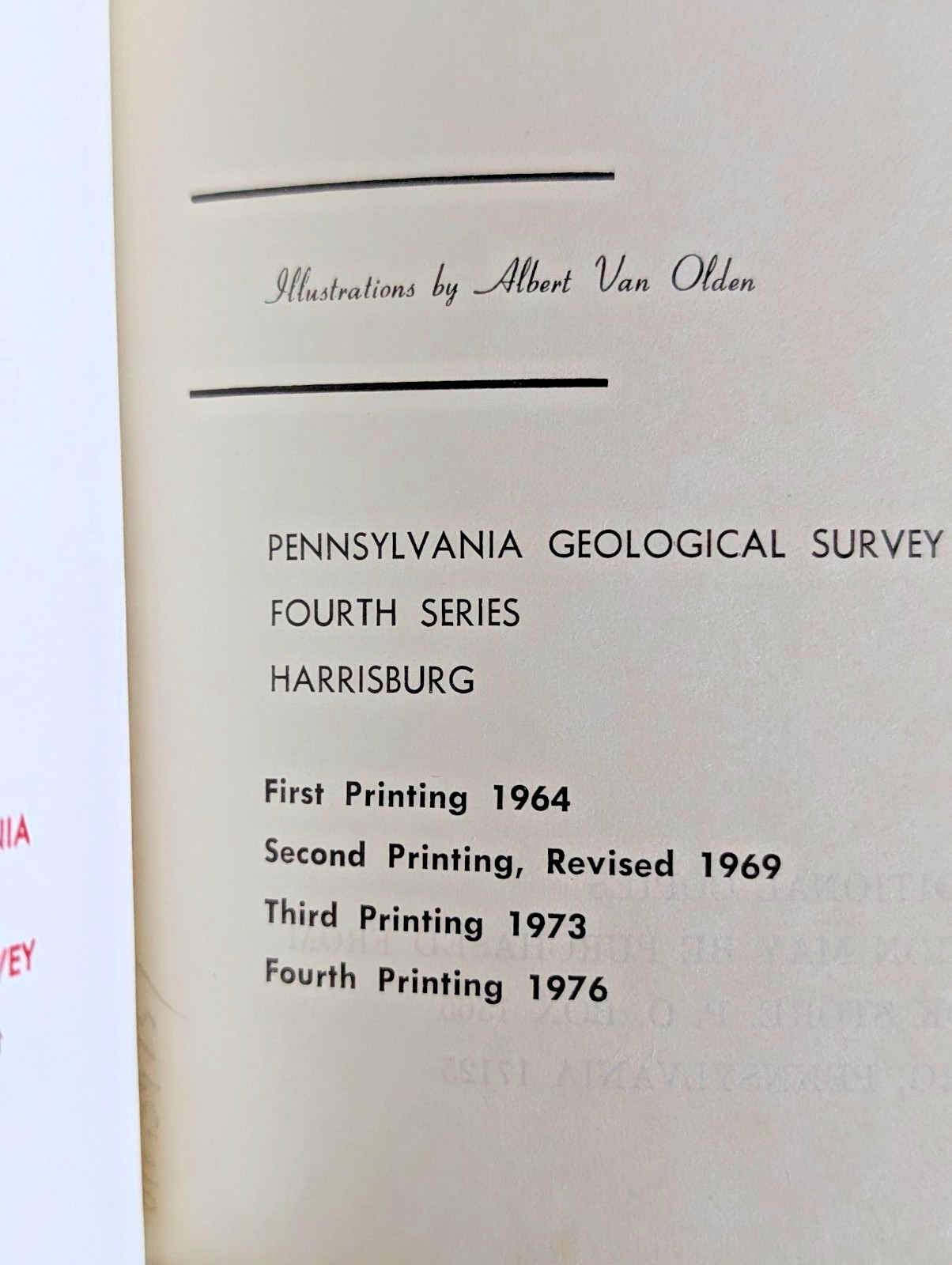 Fossil Collecting in Pennsylvania by Donald M. Hoskins 4th Printing 1976 w/ Map