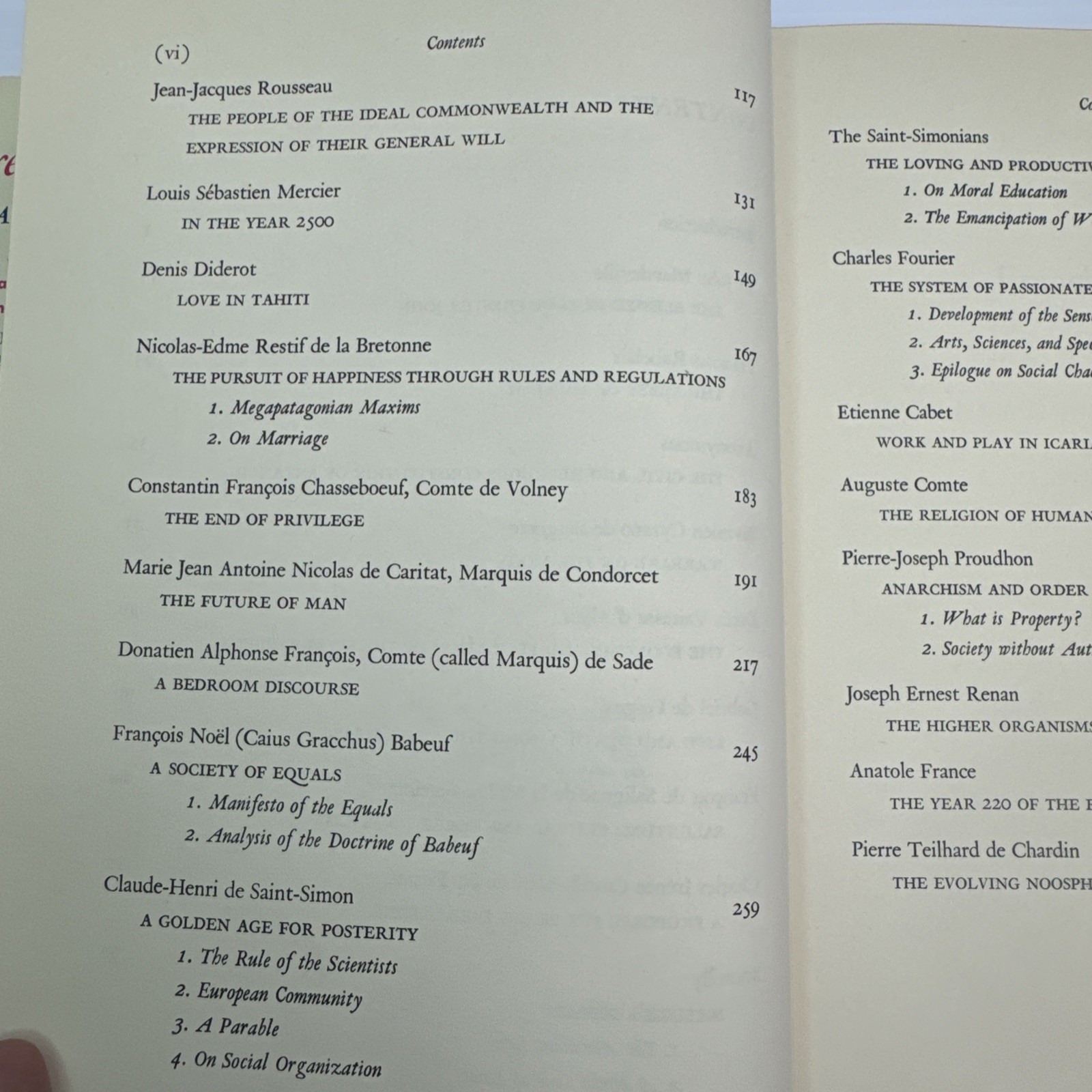 French Utopias An Anthology of Ideal Societies Hardcover 1966 The Free Press