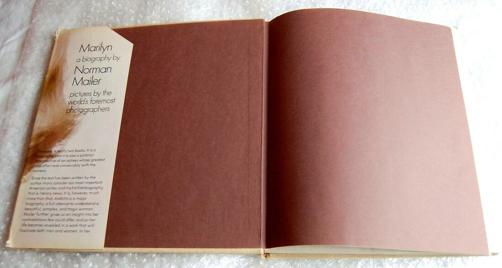 MARILYN: A BIOGRAPHY by Norman Mailer Hardcover 1973 First Printing
