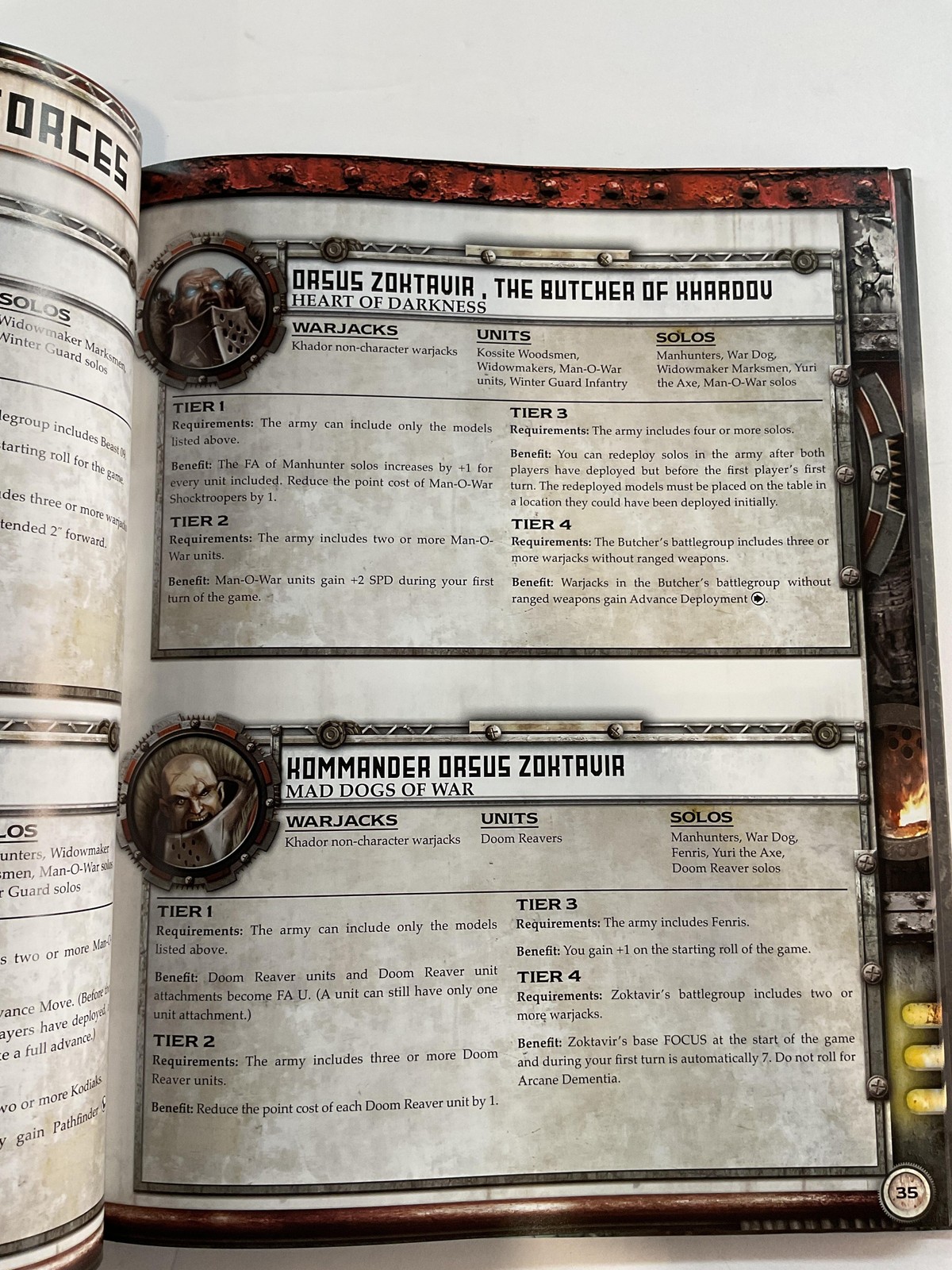 Forces Of WARMACHINE: KHADOR By Privateer Press (English) Hardcover RPG