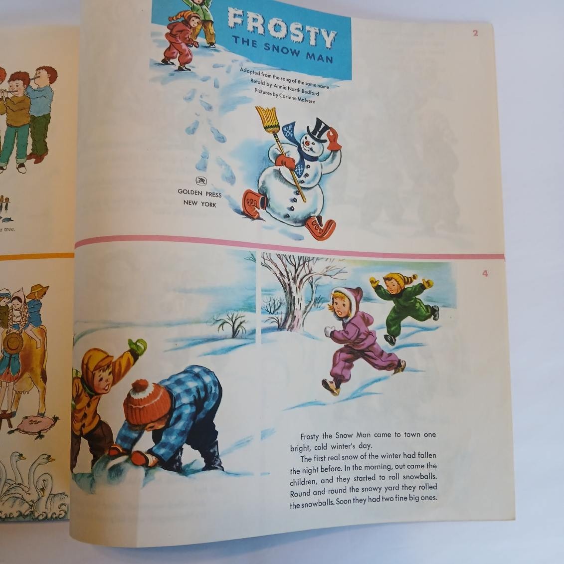 Vintage Uncut Pages-Golden Press Book 6 Christmas Stories Frosty, Rudolph & More