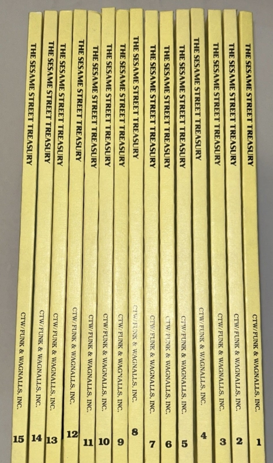 Complete Set of 15 Vintage Sesame Street Treasury Books CTW Funk & Wagnalls