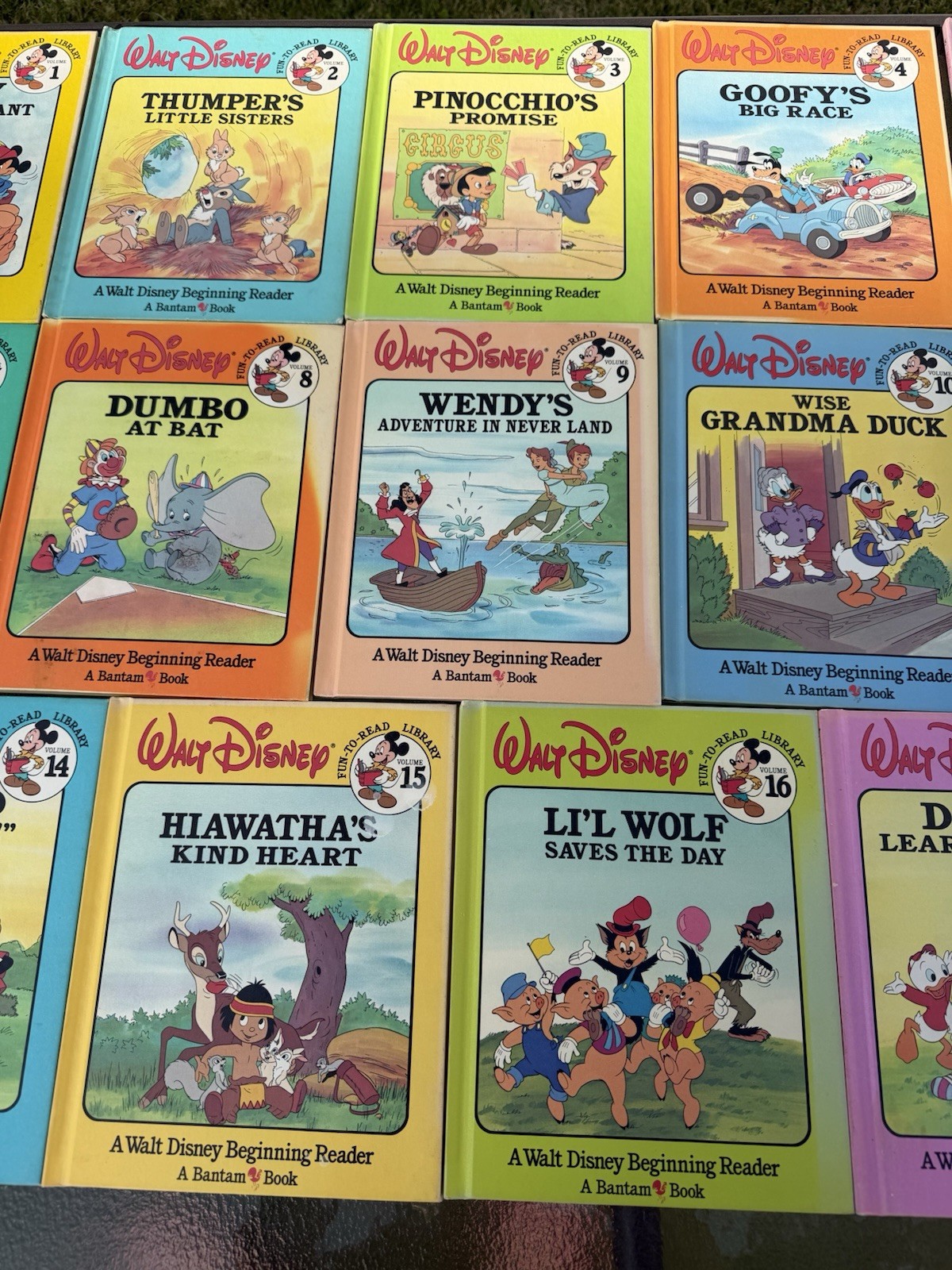 Walt Disney Fun To Read Library 19 Book Bundle Vintage Readers FULL Set