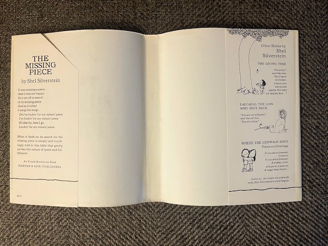 The Missing Piece by Shel Silverstein (1976) HC / DJ very good!
