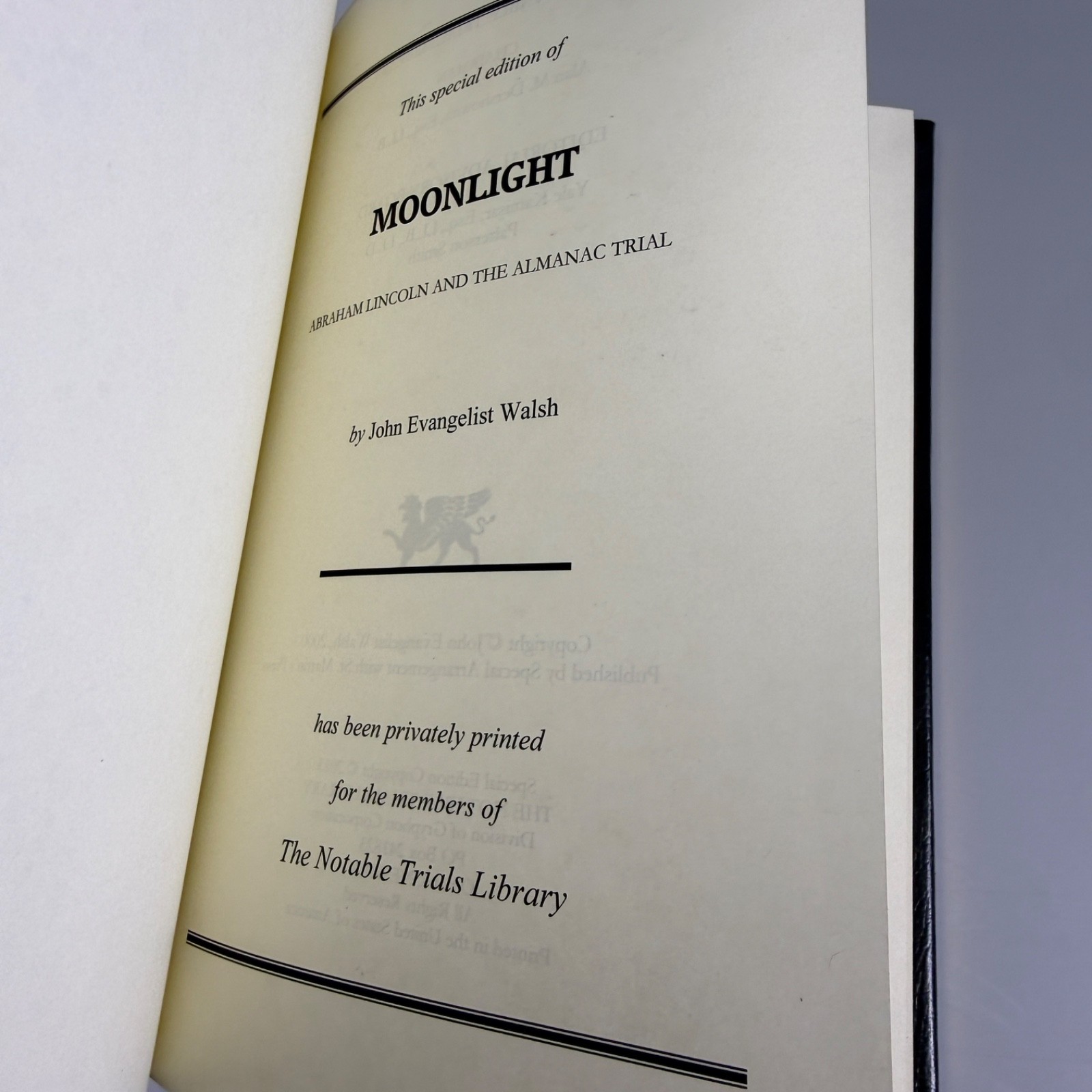 Moonlight : Abraham Lincoln & the Almanac Trial | Notable Trials Library Leather