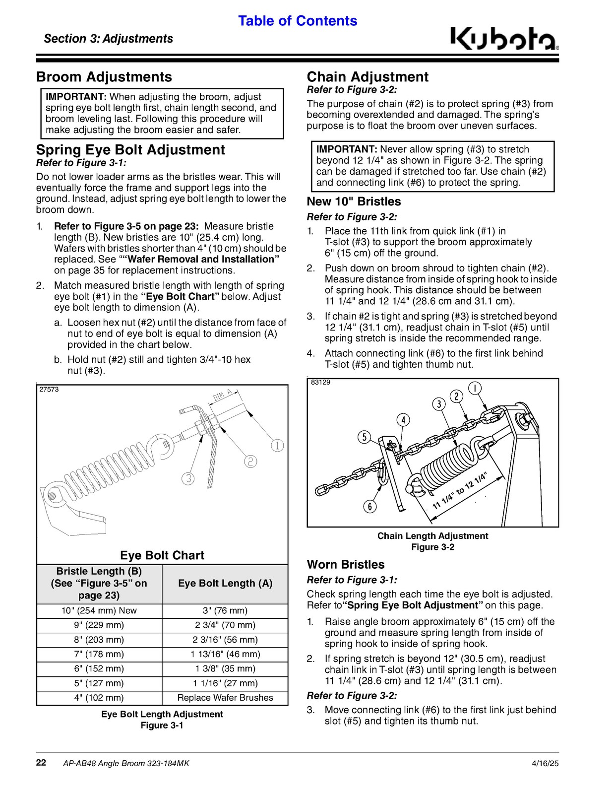 LAND PRIDE AB48 Angle Broom Operators Manual – STEEL WIRE BOUND – TOUGH COVERS