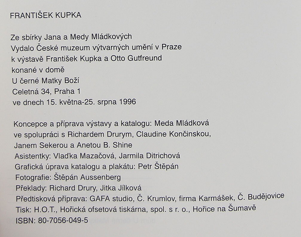 Czech Painter & Graphic Artist Frantisek Kupka (1871-1957) Exhibition Catalog