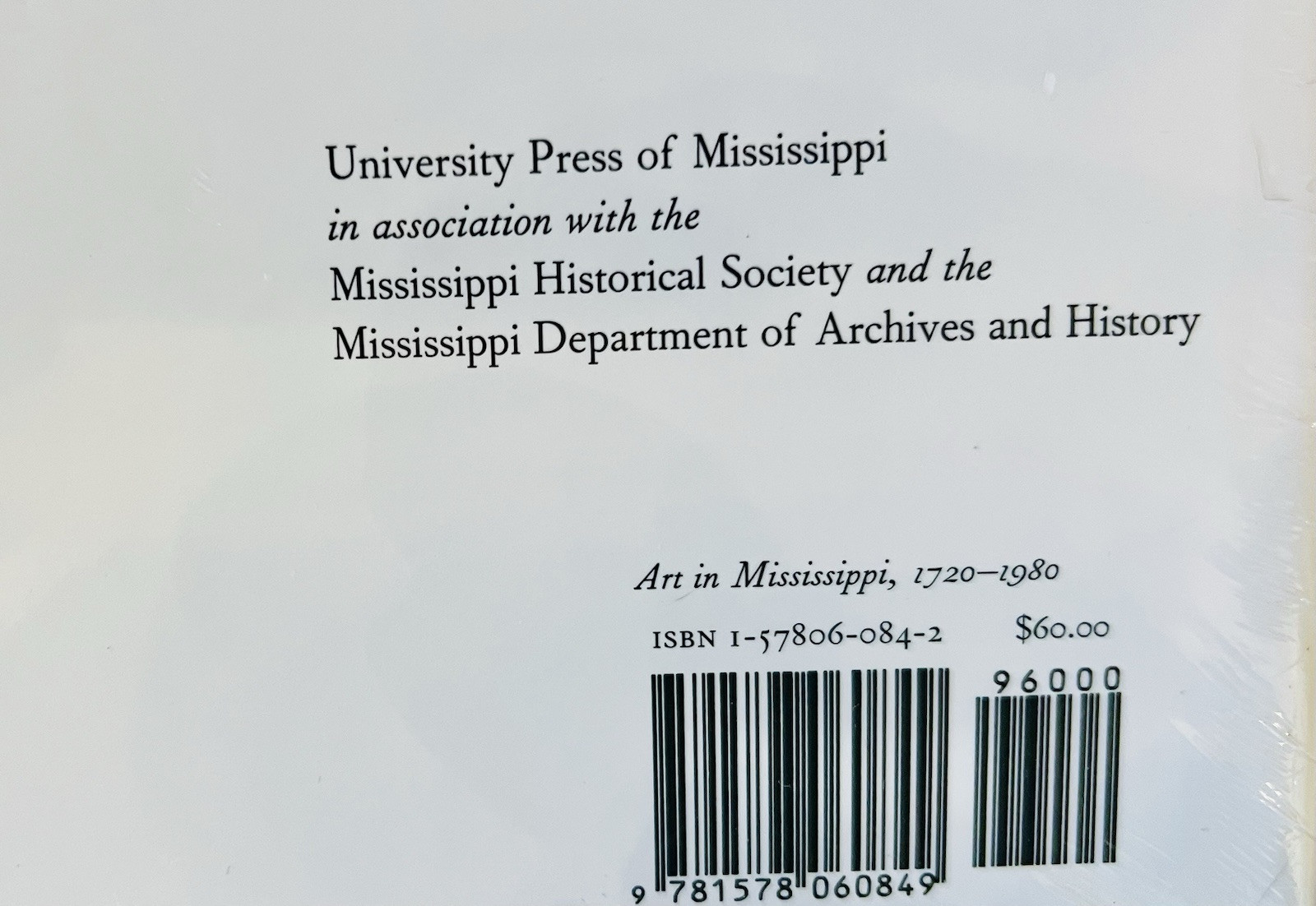 Art In Mississippi 1720-1980 by Patti Carr Black NEW hardcover First Edition