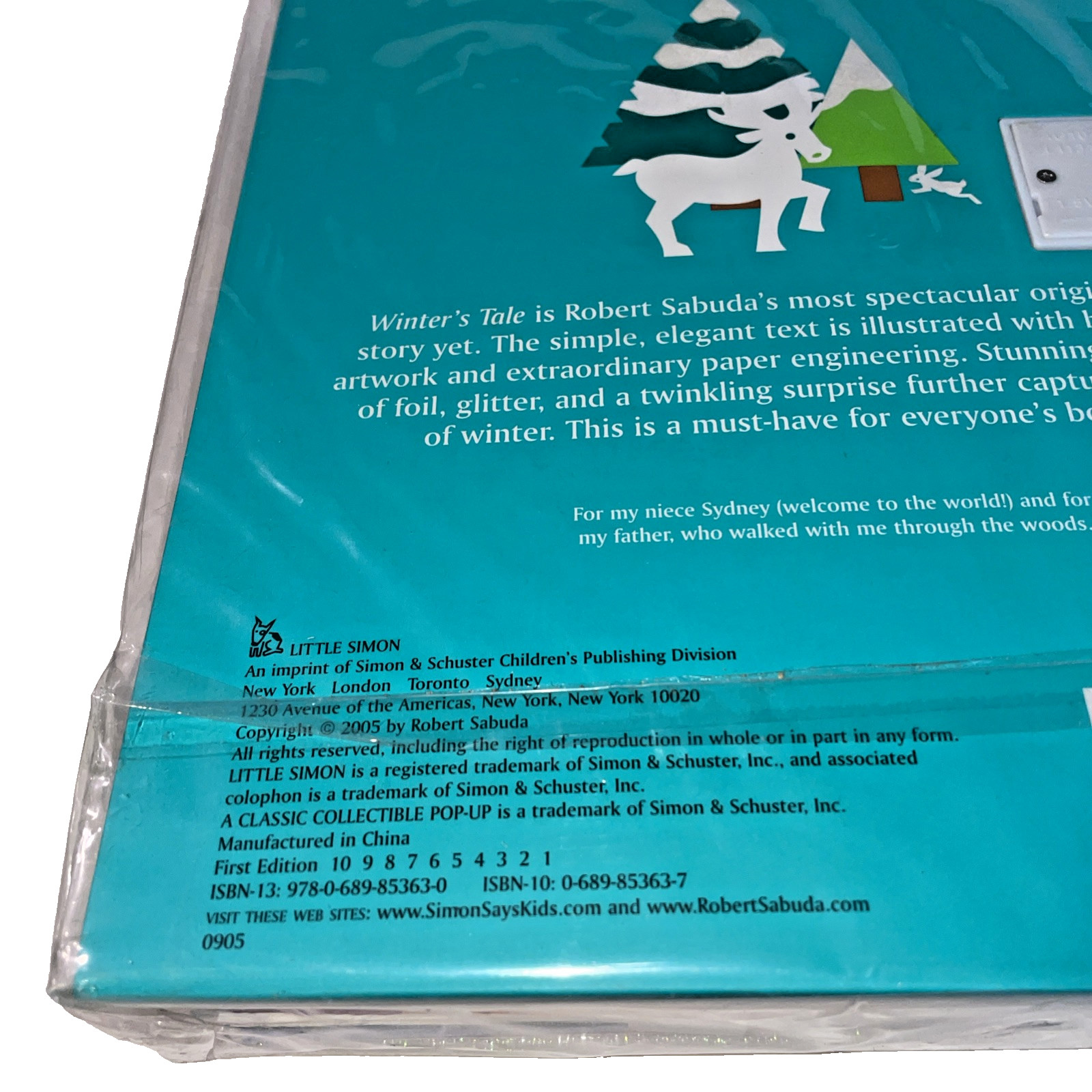 Winters Tale Pop Up Book Robert Sabuda First Edition 3D Glitter 2005 Classic SEE