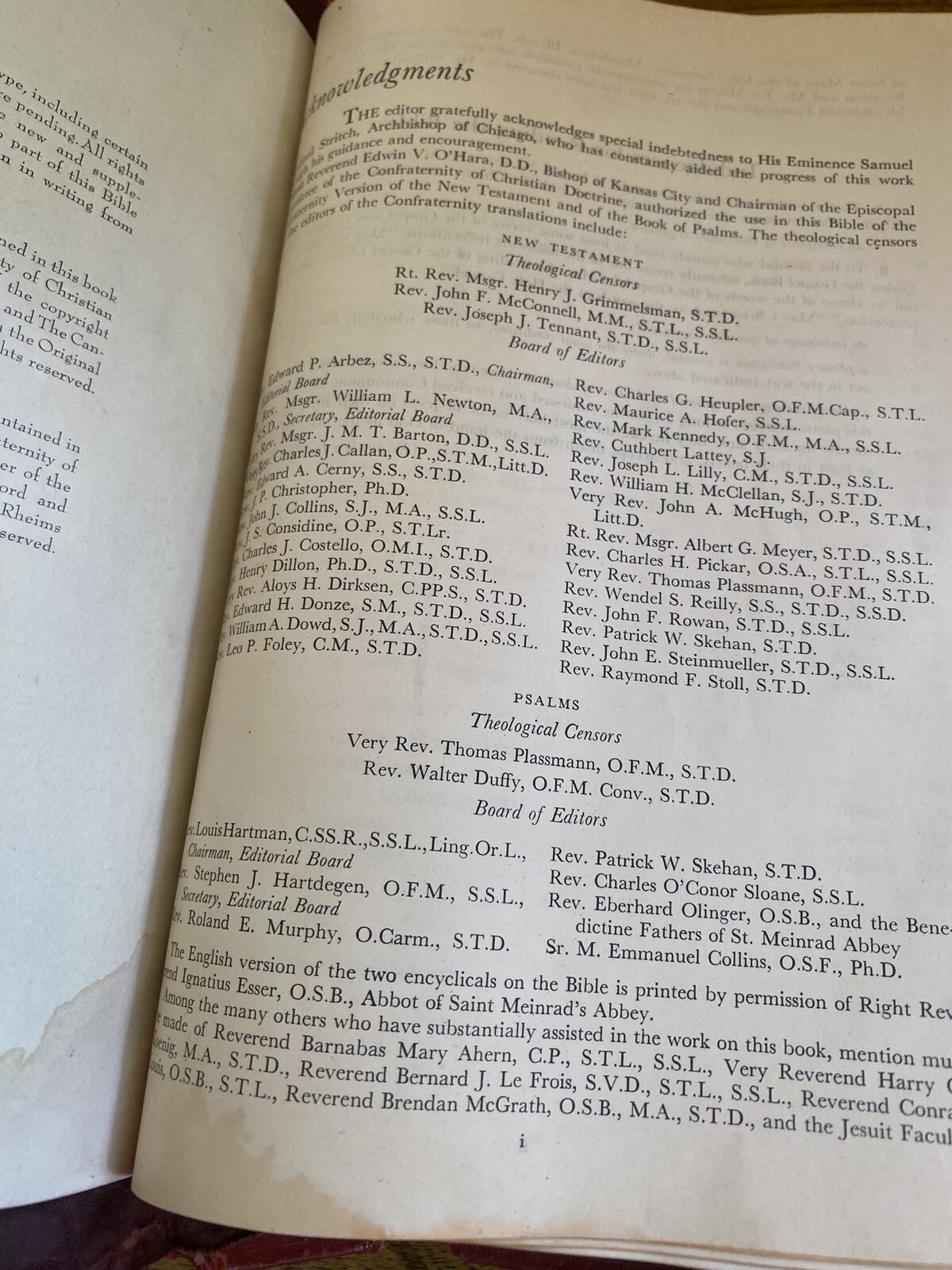 Holy Bible Catholic Home Edition 1951 Edition