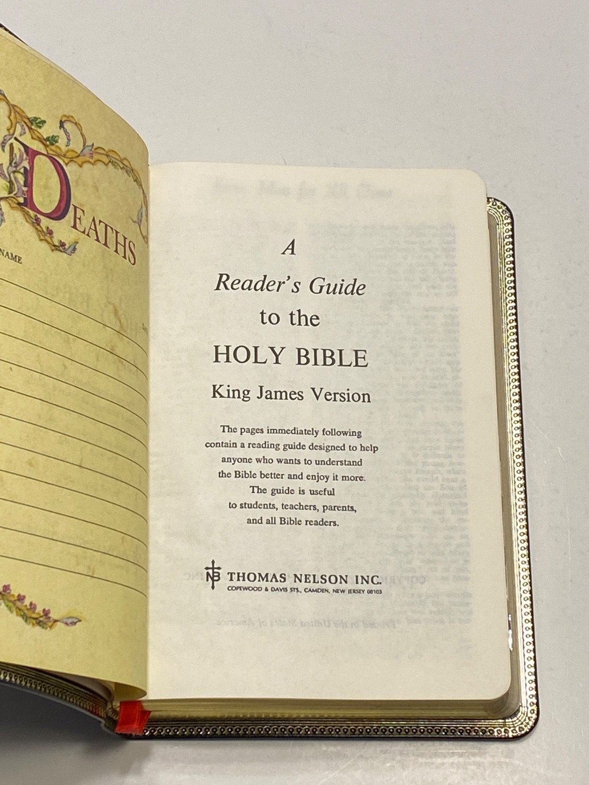 Nelson Imperial Reference Bible KJV “Black Khyber Kid Leather” Indexed 1972 #484