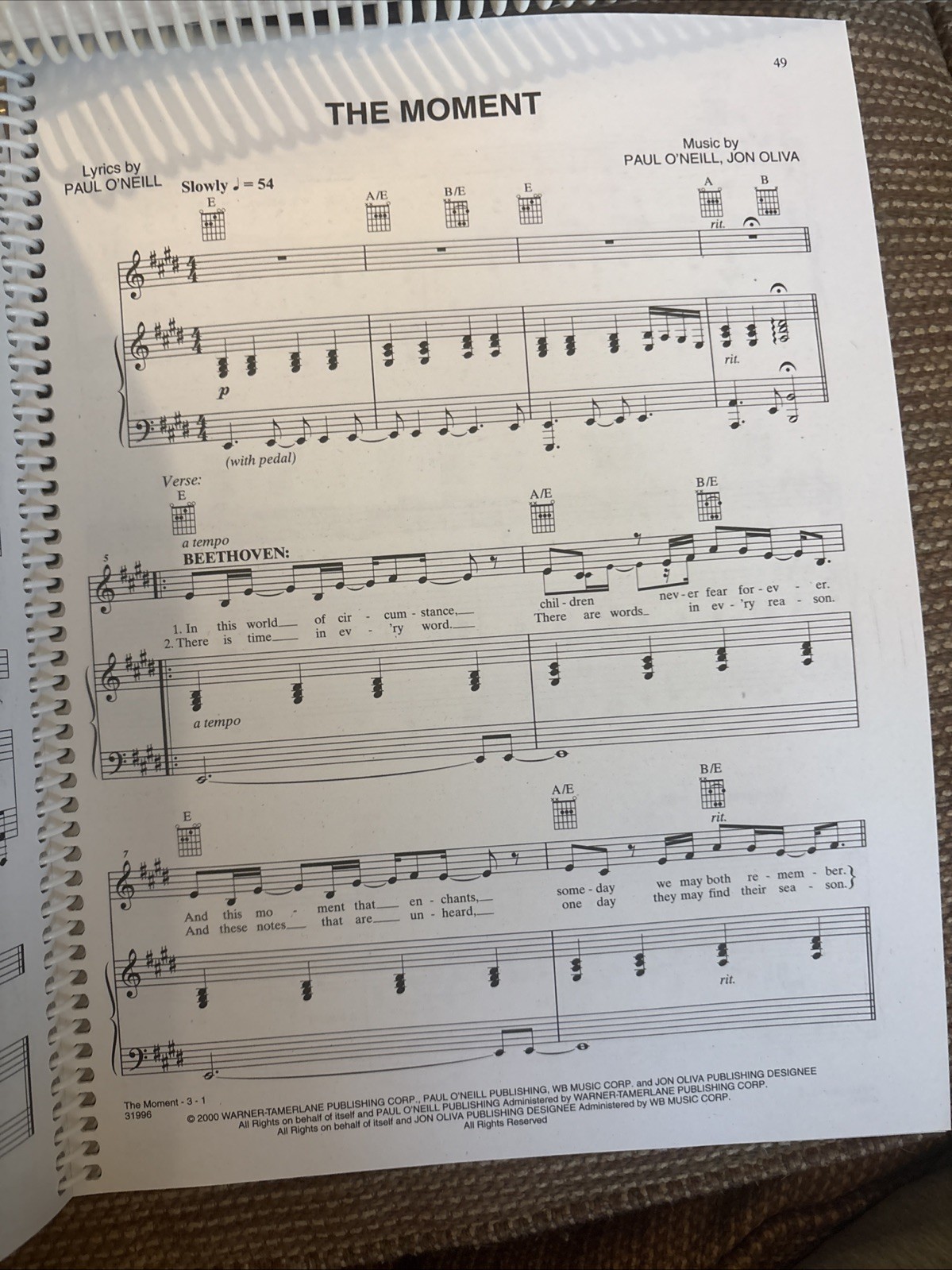 Trans-Siberian Orchestra Songbooks (Beethoven’s Last Night, Night Castle)