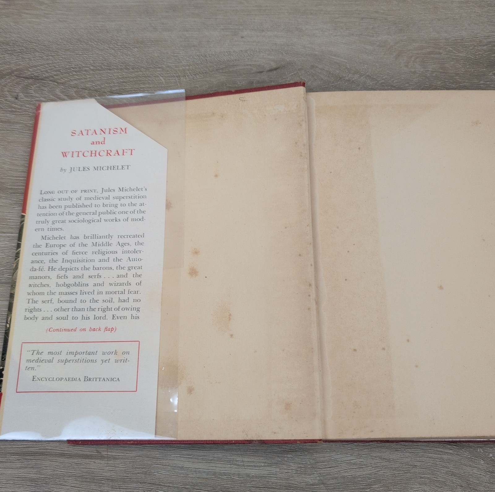 Jules Michelet: Satanism and Witchcraft, A Study in Medieval Superstition, HC