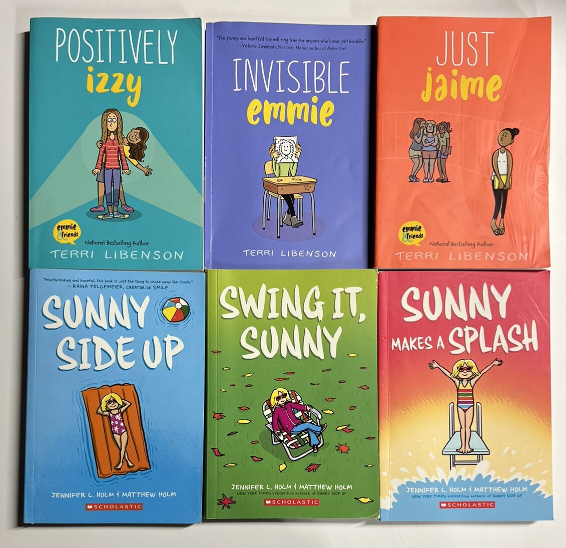 Graphic Novels SUNNY SIDE UP, El Deafo, BONE, New Kid, SMILE, Izzy Lot of 32