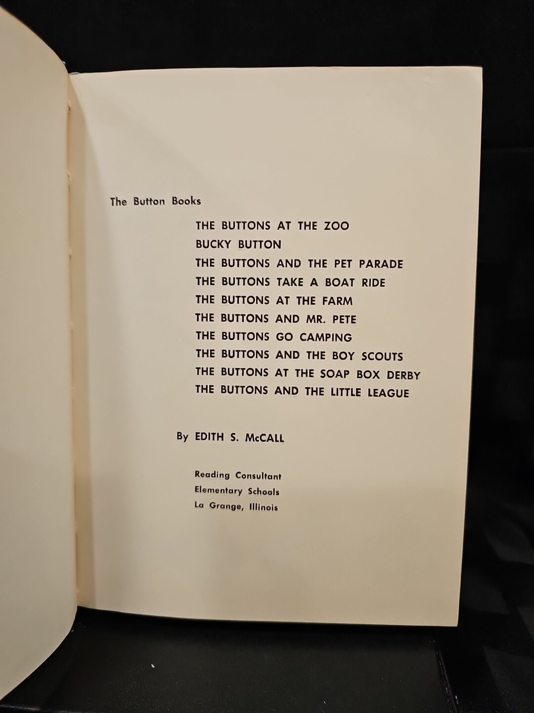 THE BUTTONS AND THE LITTLE LEAGUE ~ McCall / Faulkner ~ Benefic Press ~ 1958 HC