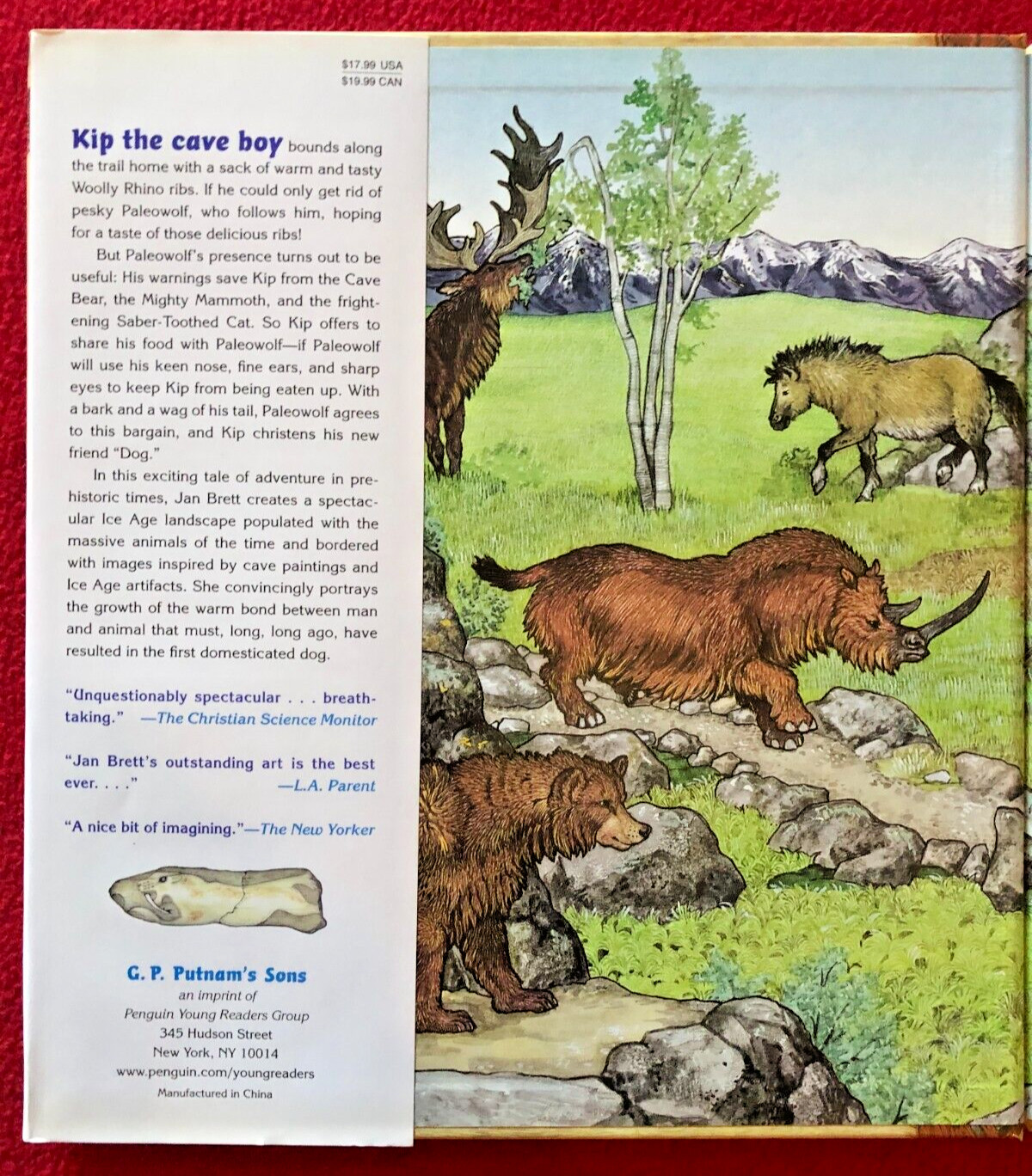 The First Dog SIGNED by Jan Brett 1st Edition Large Hardcover Book Dust Jacket