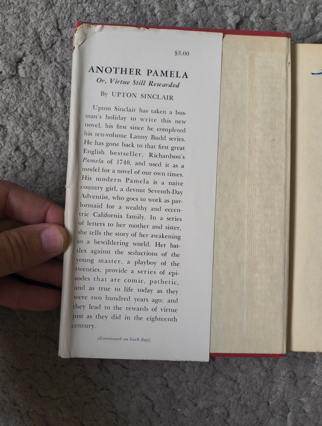 Another Pamela by Upton Sinclair Viking 1st Edition 1950 vintage
