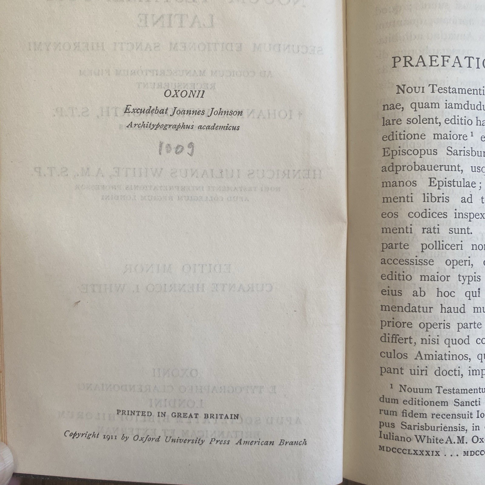 1911 Nouum Testamentum Latine New Testatment Oxford Ed Latin Language Pocket