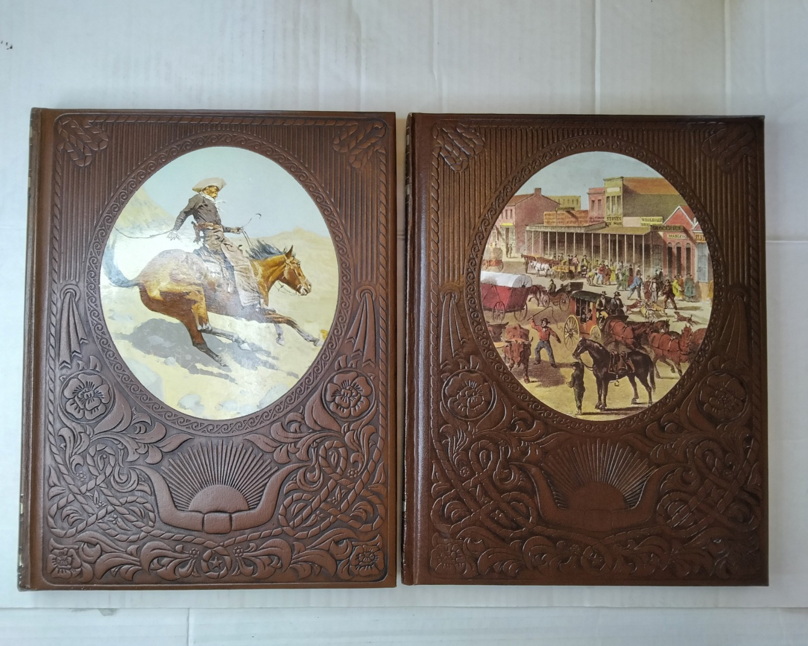 “The Cowboys” Time Life The Old West Brown Faux Leather Book 1980