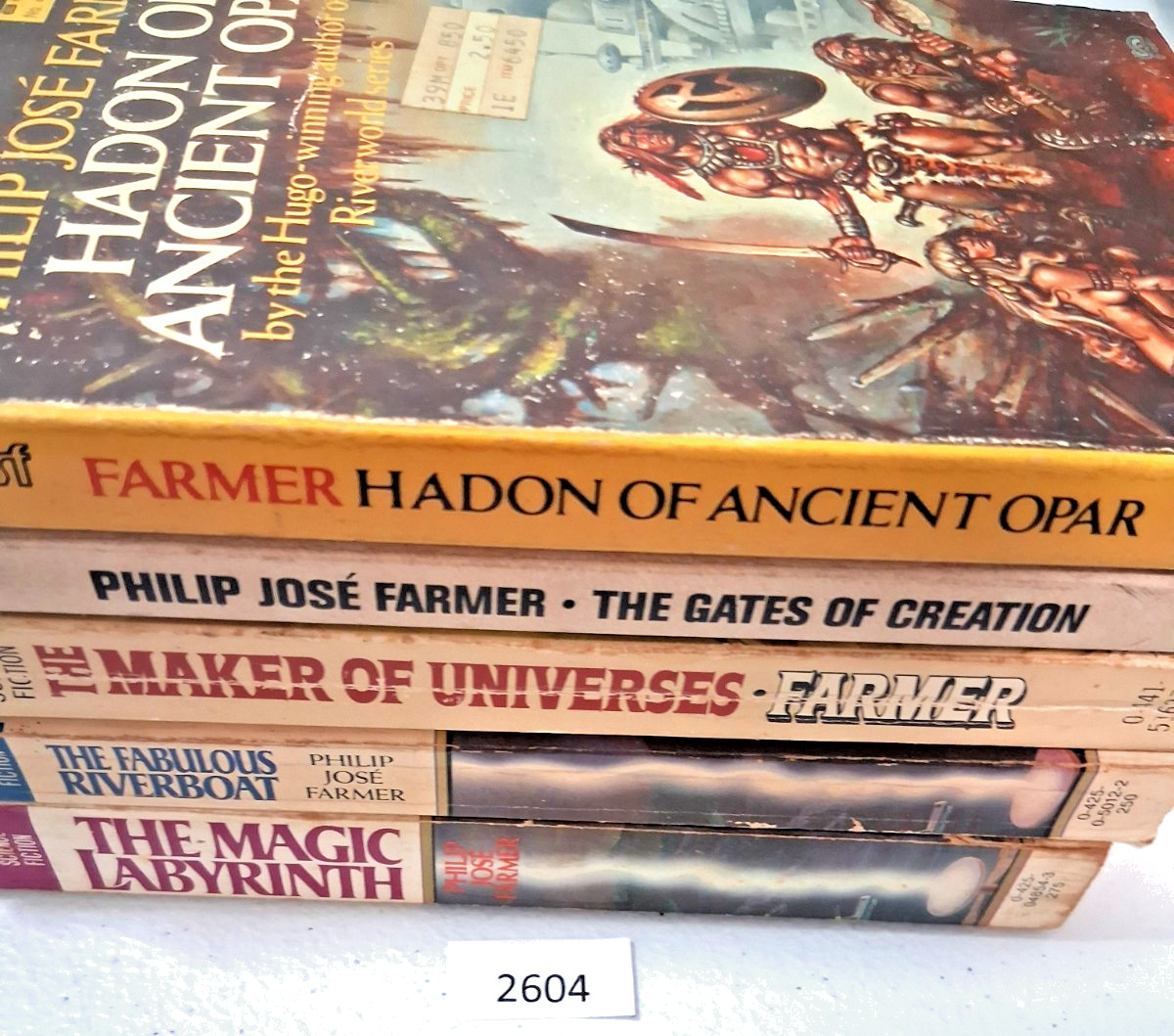 Vintage Lot of 5 Science Fiction/Fantasy Books by Philip Jose Farmer bc25 2604