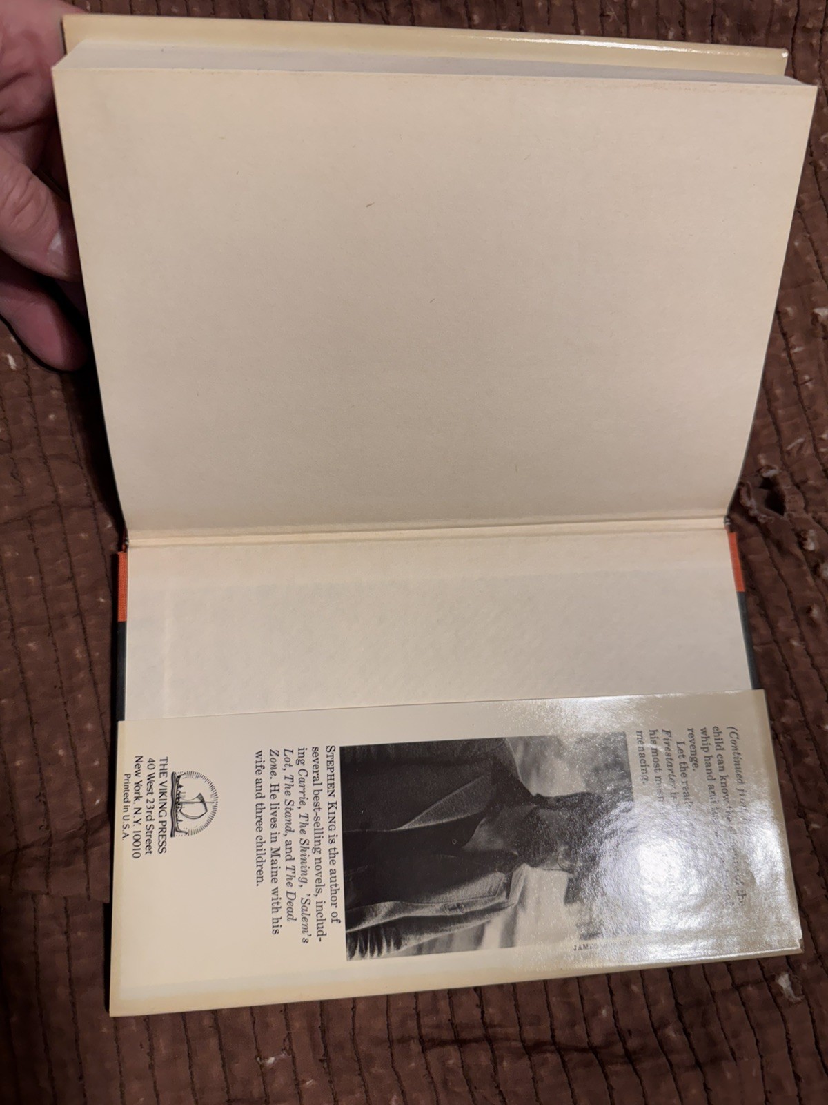 Stephen King FIRESTARTER Viking Press