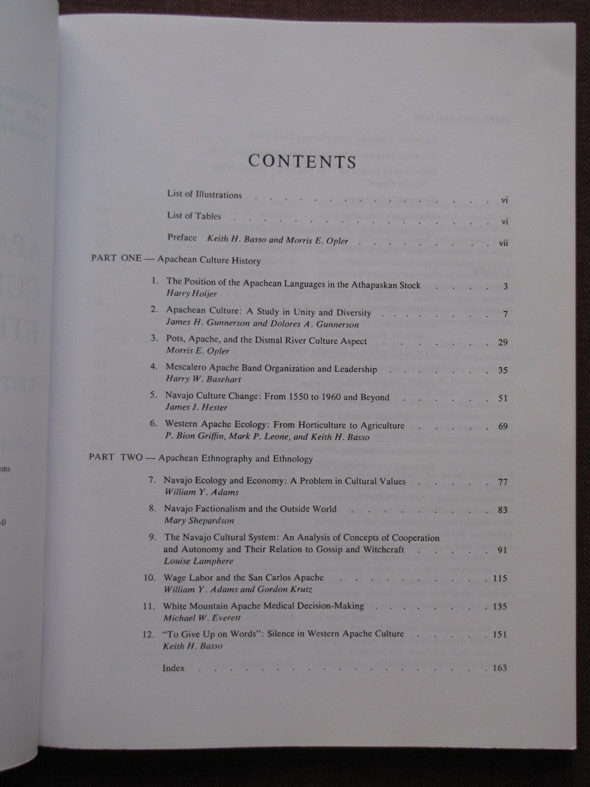 Apachean Culture History and Ethnology – by Keith H. Basso & Morris Opler – 2003