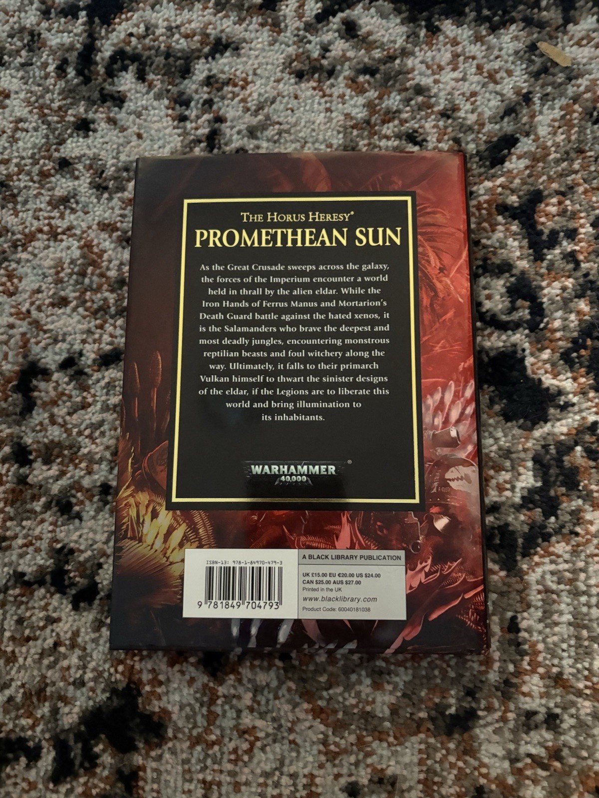 Warhammer 40k Promethean Sun Horus Heresy Hardcover Novella Novel OOP