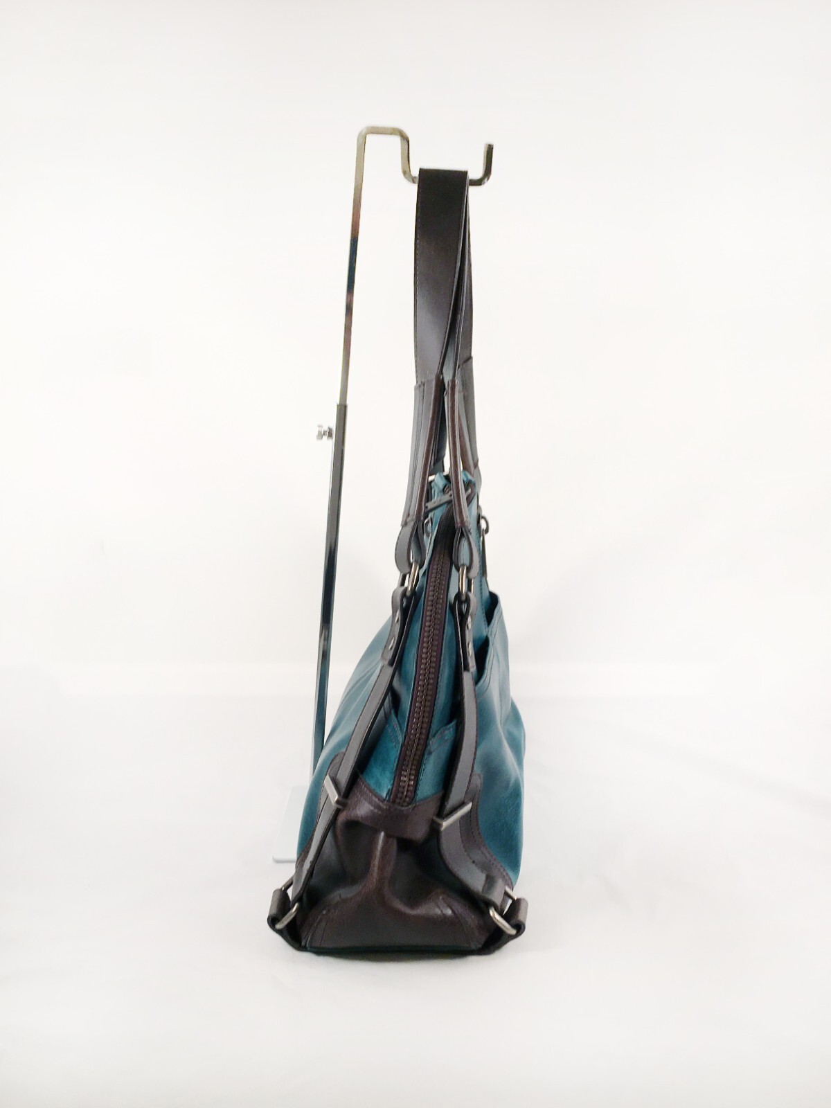 Matt & Nat Bowler/Doctor/Satchel Shoulder Bag,Teal/Brown Vegan Faux Leather,NWOT
