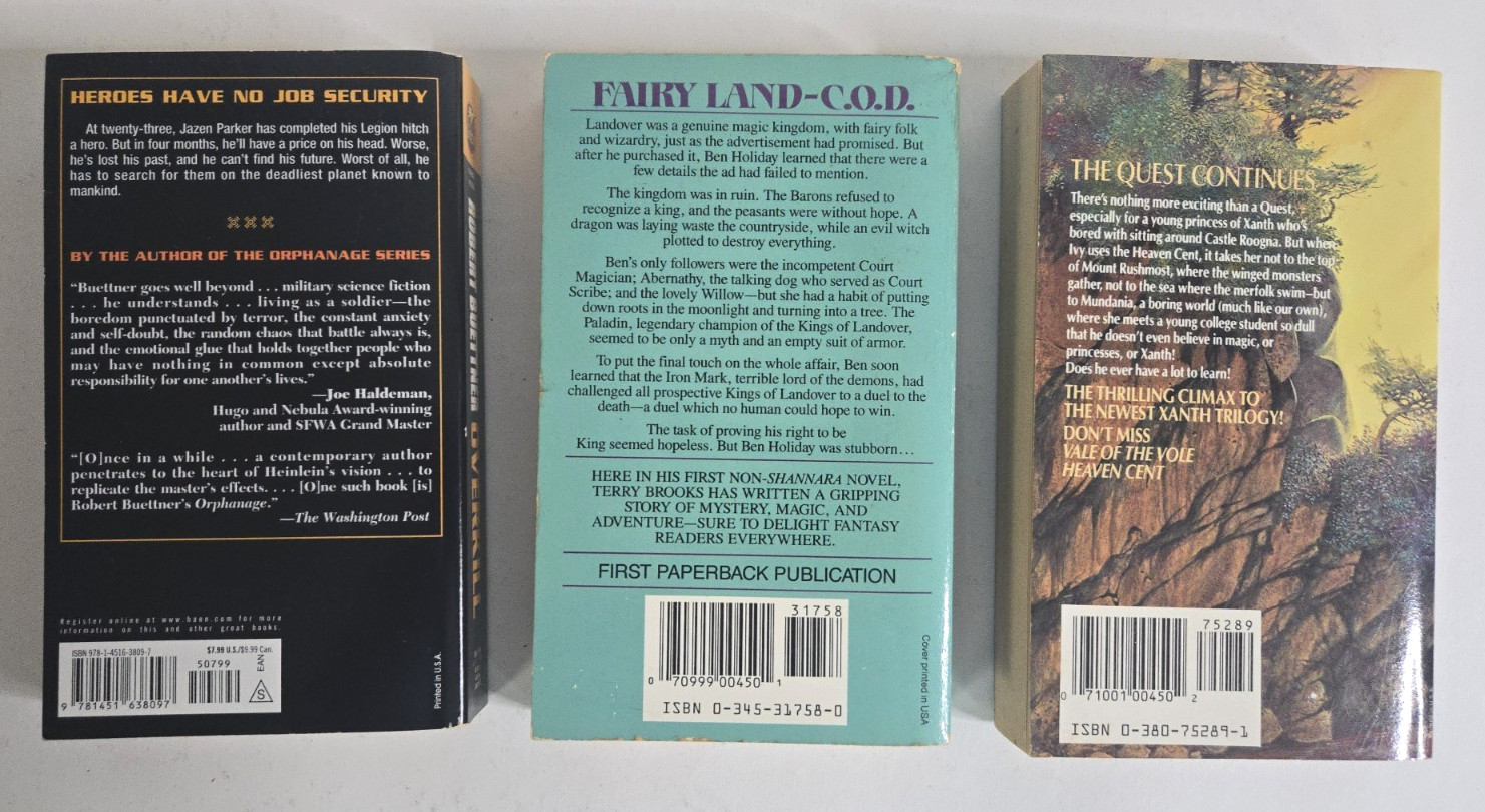 Lot of 29 Sci-Fi / Fantasy Mass Market Paperback Books