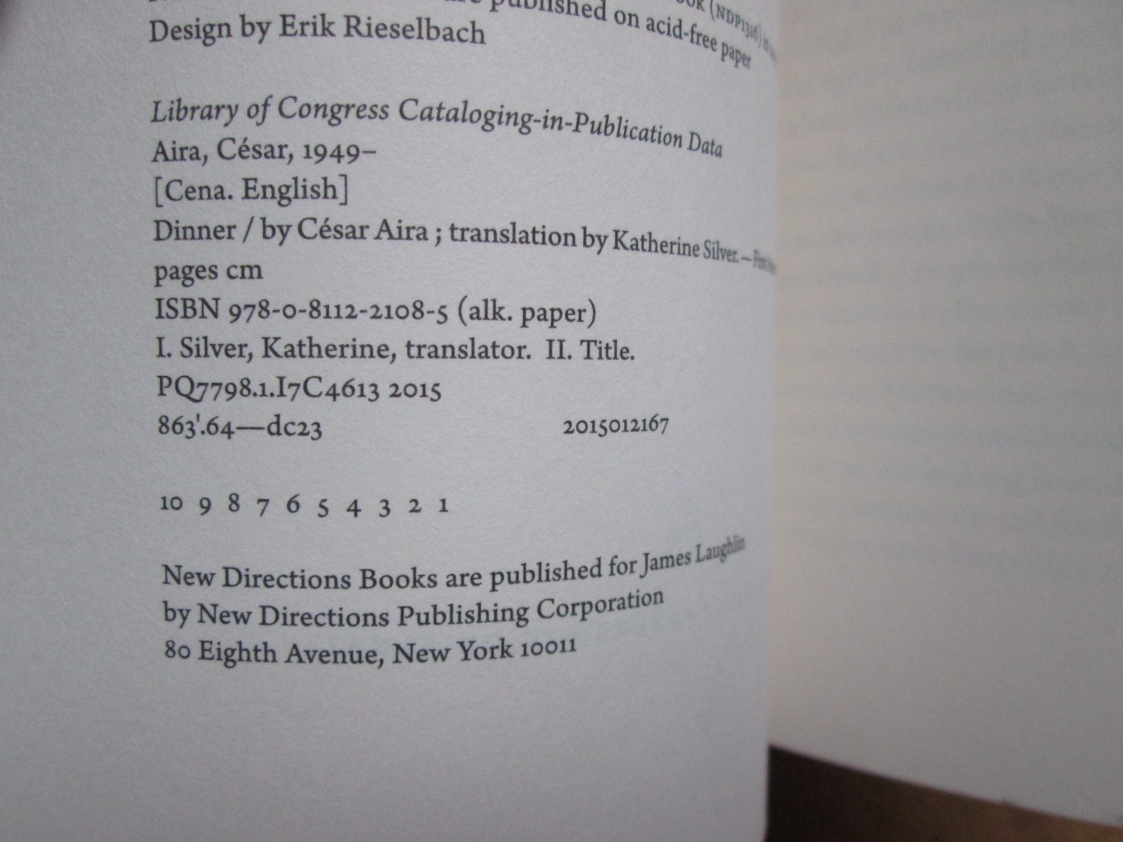 16 Cesar Aira paperback 1st printings US editions