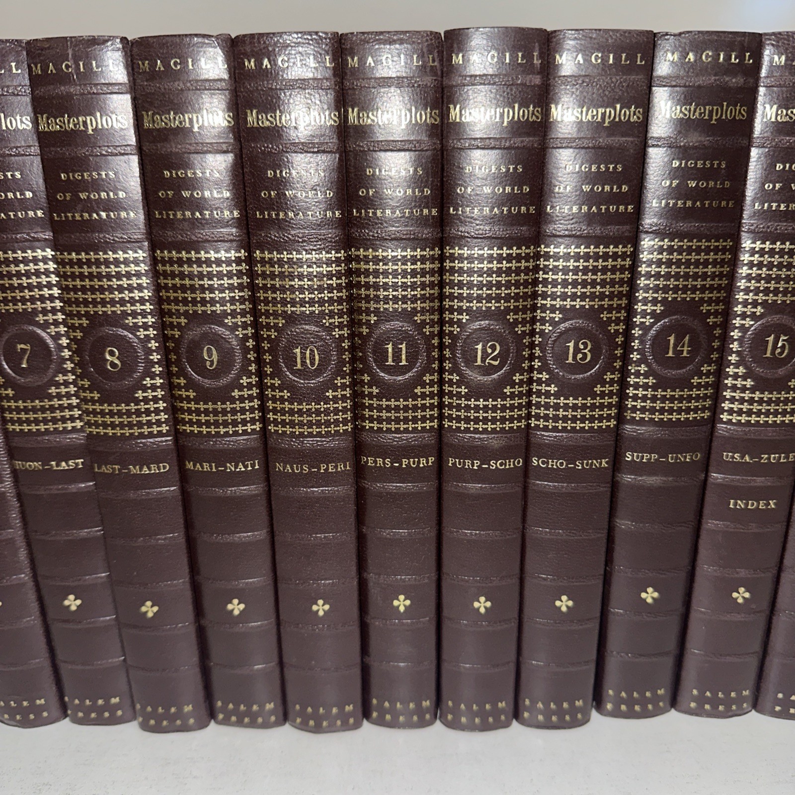 Masterplots Digests of World Literature 15 Vol Set Complete Plus 4 Annual 65-68