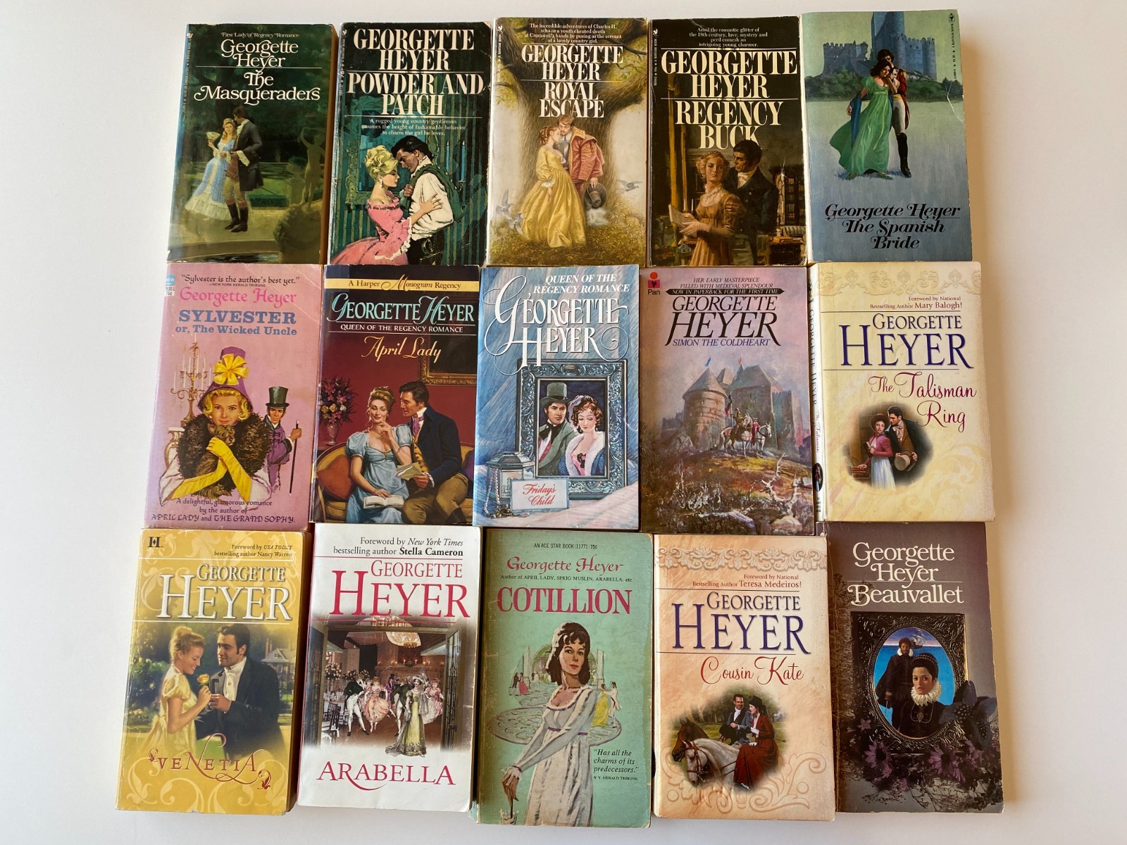 GEORGETTE HEYER VINTAGE PB LOT 22~Convenient Marriage~Corinthian~Black Moth~Ring