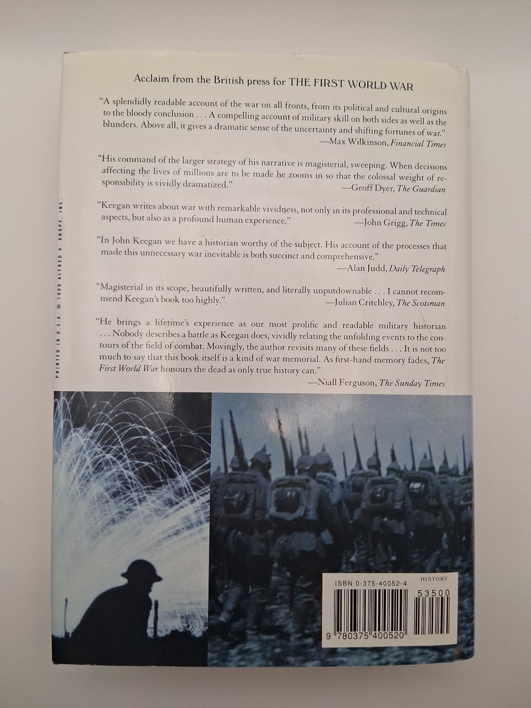 The First World War By John Keegan (Hardcover)