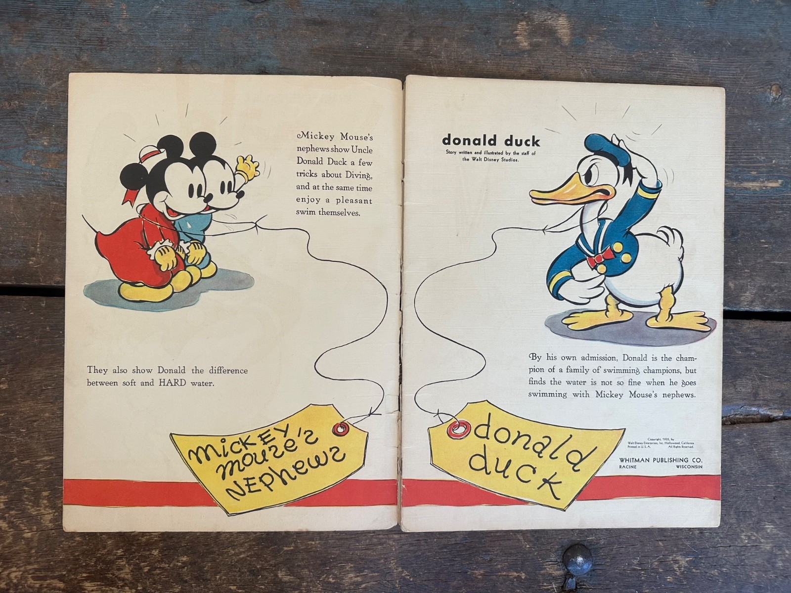 1935 Walt Disney’s Donald Duck Book Whitman Publishing Original!